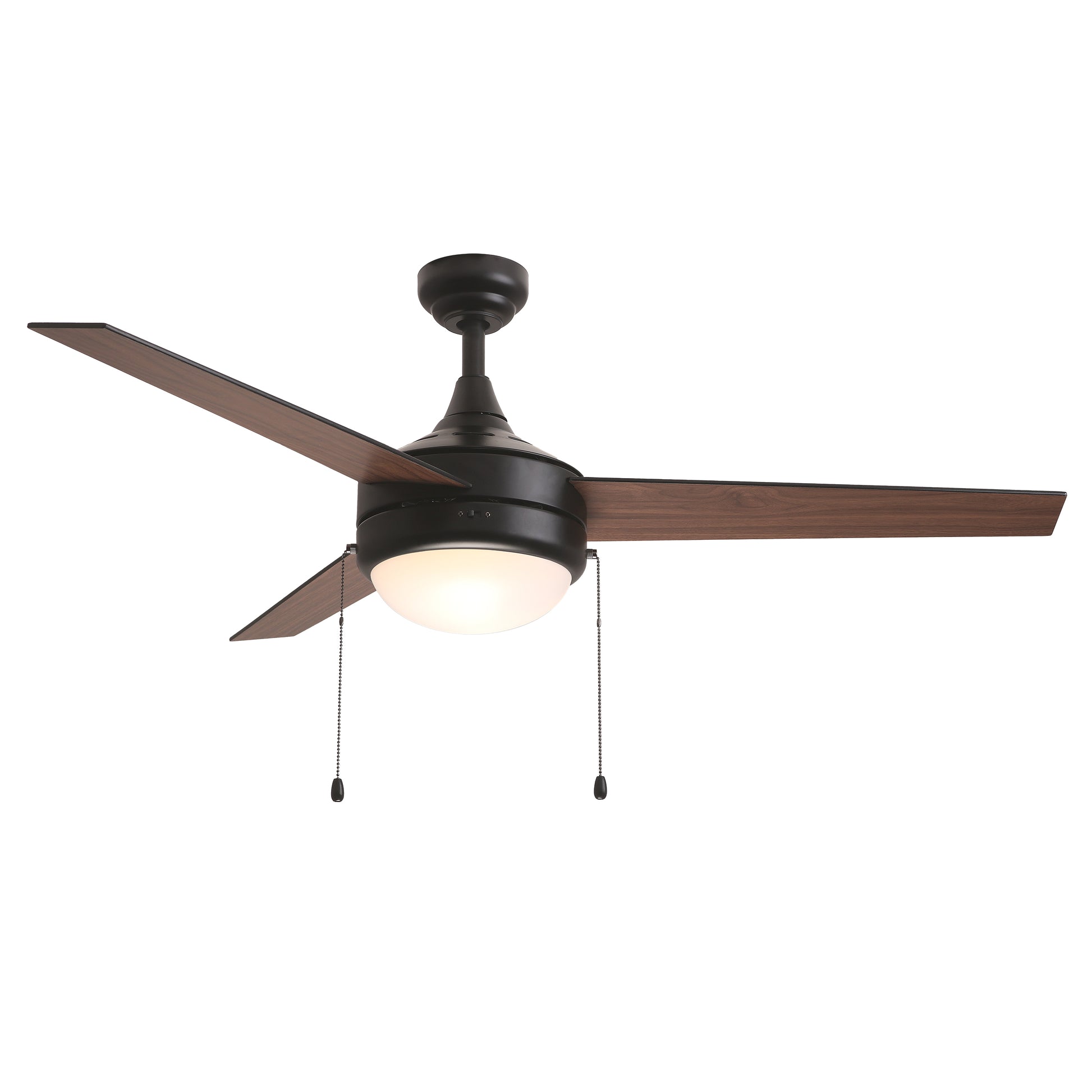 Trio Pull 52" 3-Blade Fan w Pull Chain Black by Maxim Lighting