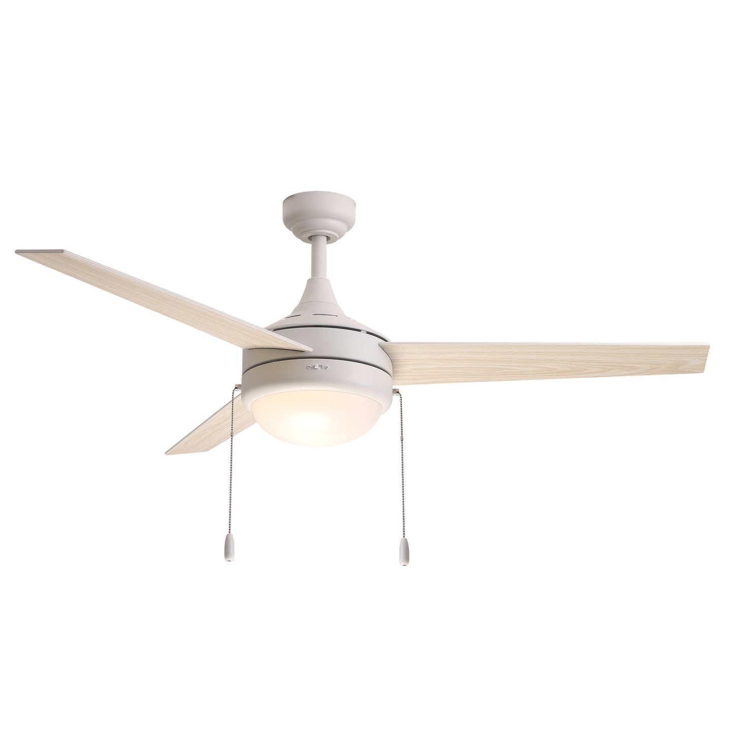 Trio Pull 52" 3-Blade Fan w Pull Chain Matte White by Maxim Lighting