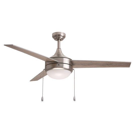 Trio Pull 52" 3-Blade Fan w Pull Chain Satin Nickel by Maxim Lighting