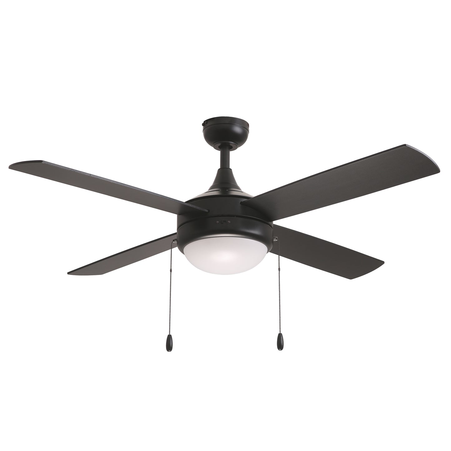 Quattro 52" 4-Blade Fan w Pull Chain Black by Maxim Lighting