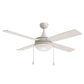 Quattro 52" 4-Blade Fan w Pull Chain Matte White by Maxim Lighting
