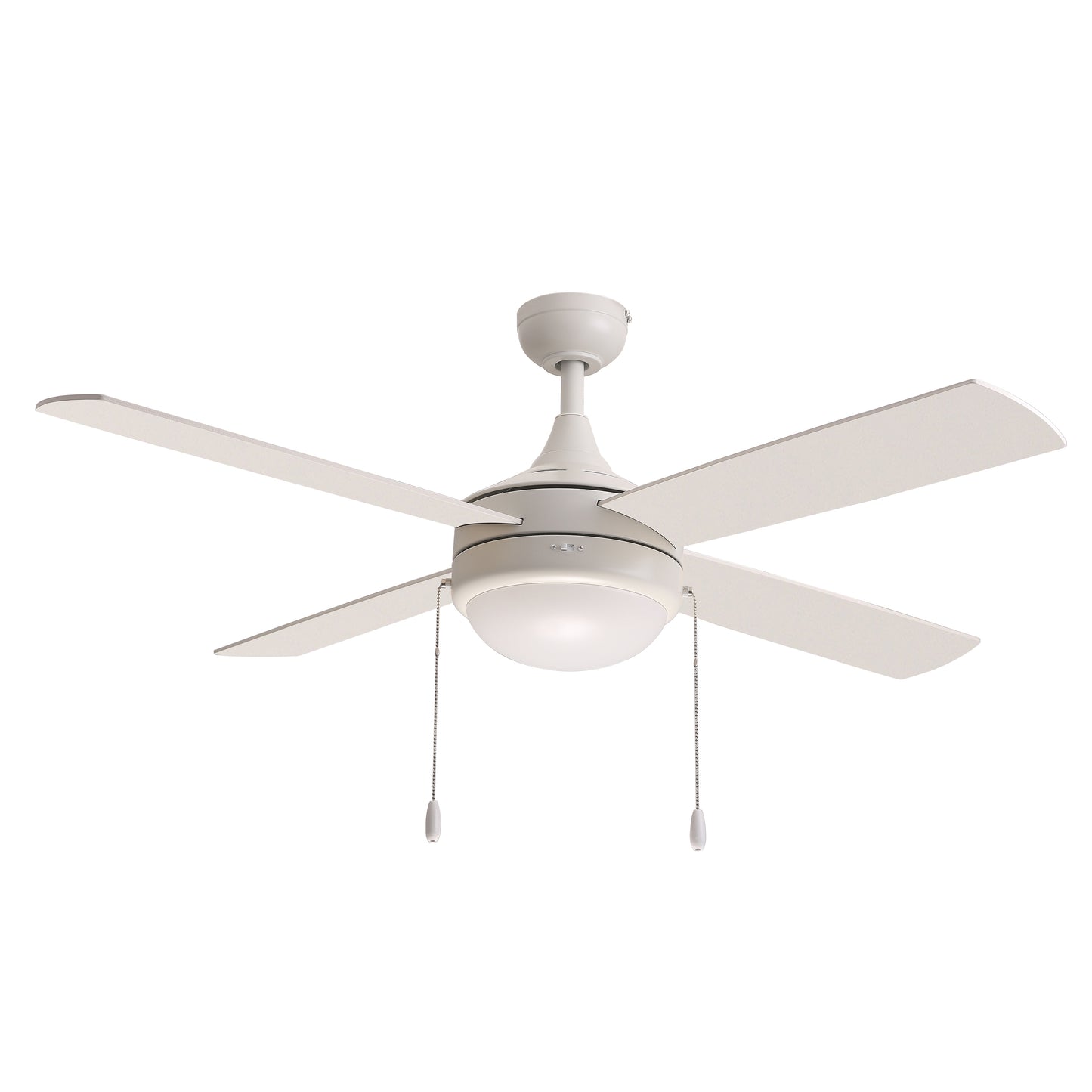 Quattro 52" 4-Blade Fan w Pull Chain Matte White by Maxim Lighting