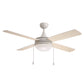 Quattro 52" 4-Blade Fan w Pull Chain Matte White by Maxim Lighting