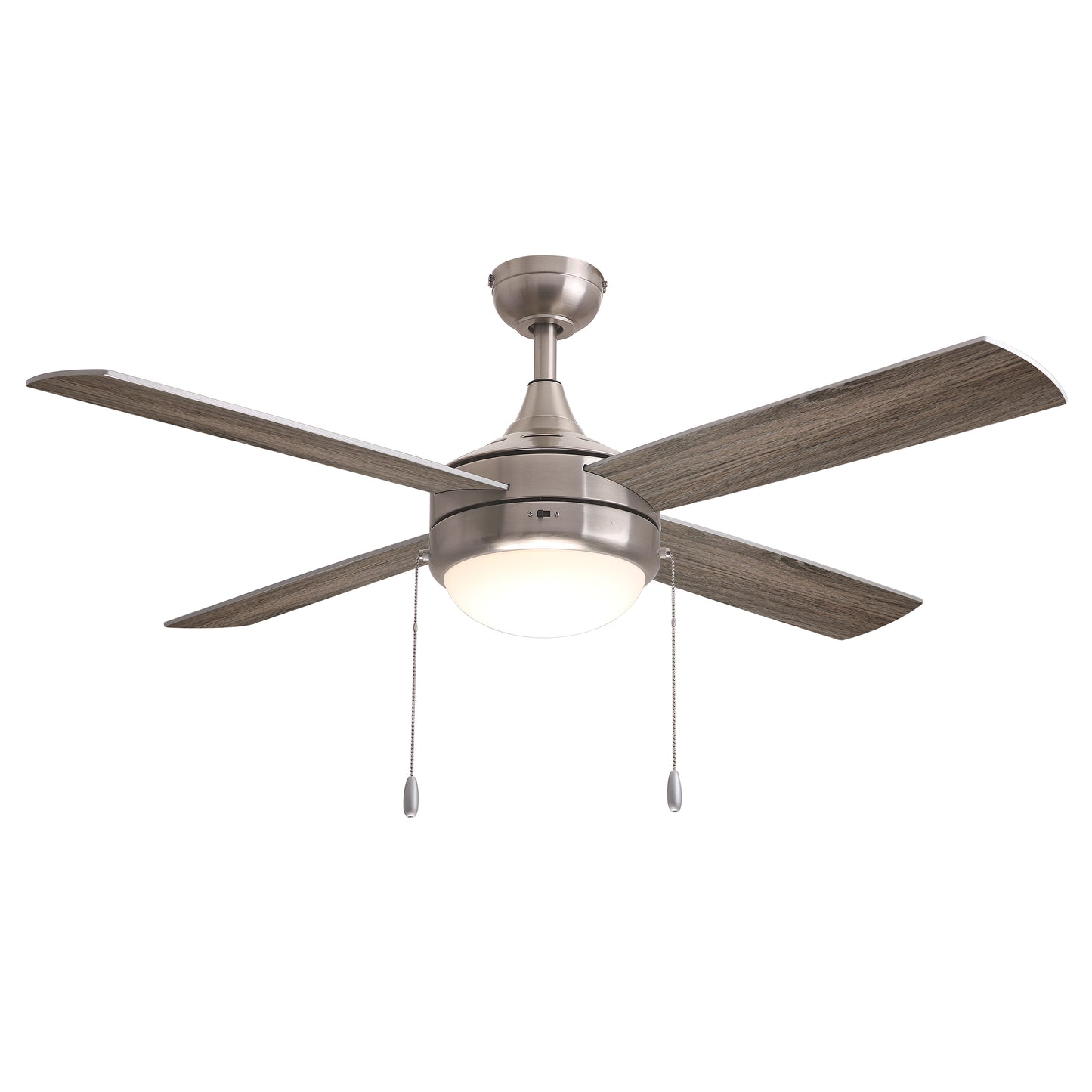 Quattro 52" 4-Blade Fan w Pull Chain Satin Nickel by Maxim Lighting