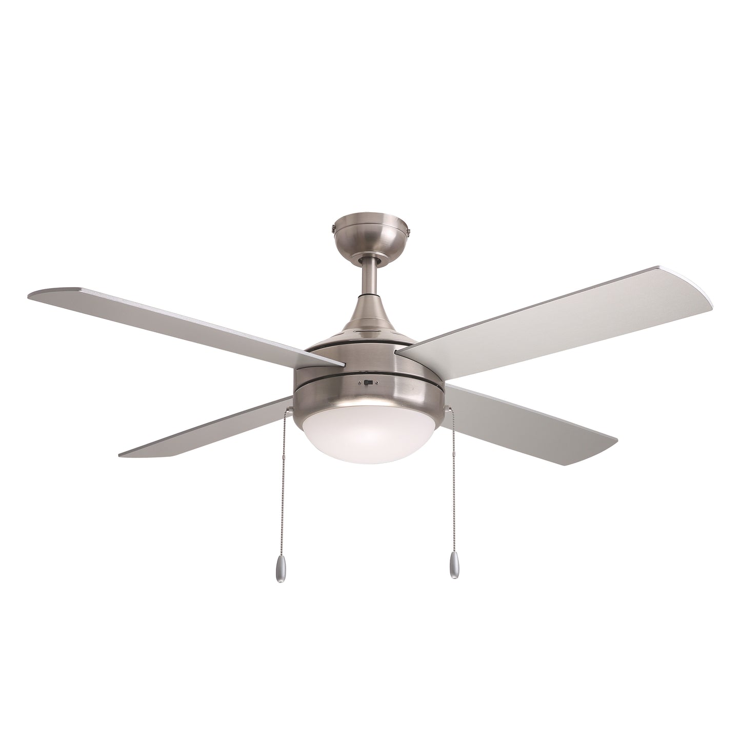 Quattro 52" 4-Blade Fan w Pull Chain Satin Nickel by Maxim Lighting