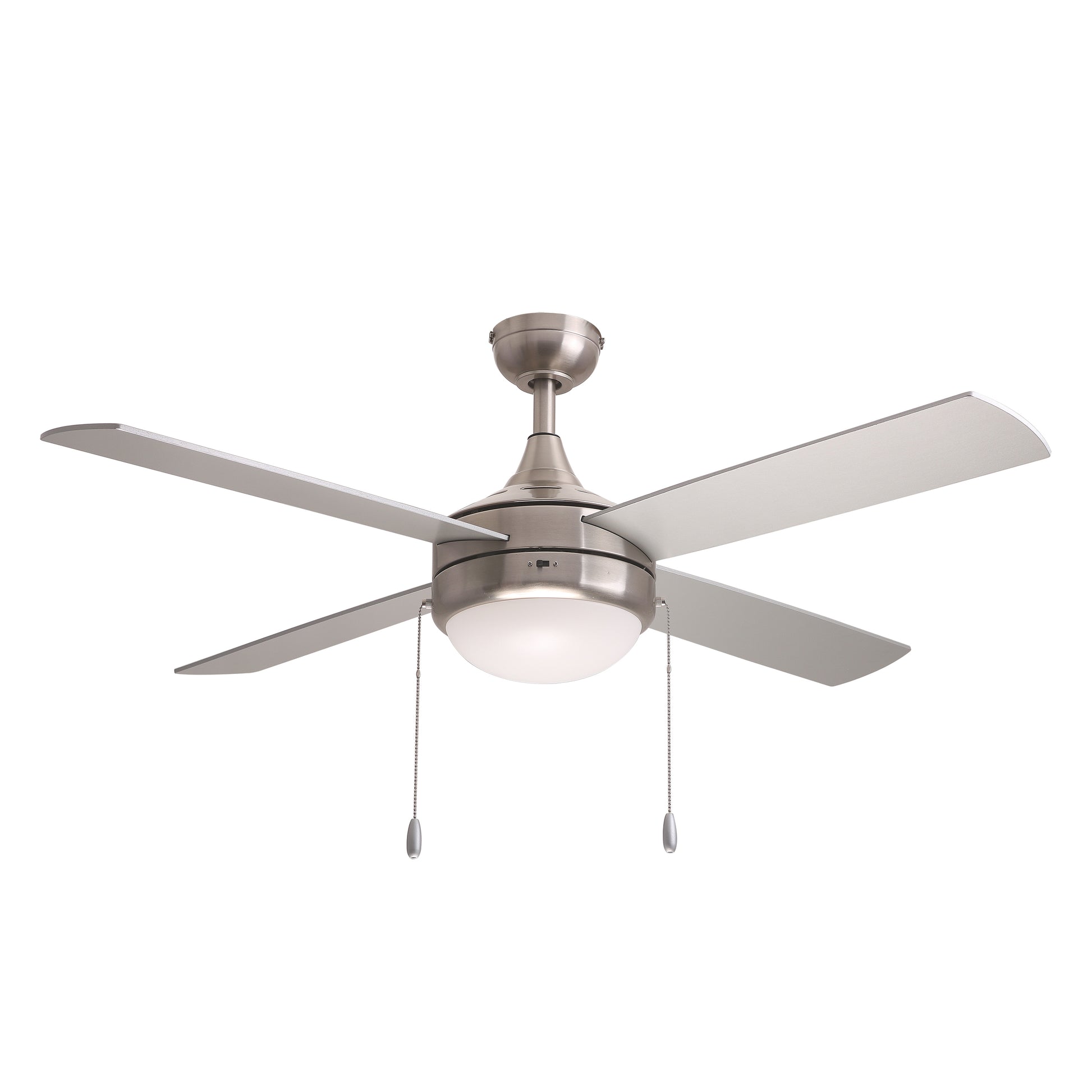 Quattro 52" 4-Blade Fan w Pull Chain Satin Nickel by Maxim Lighting