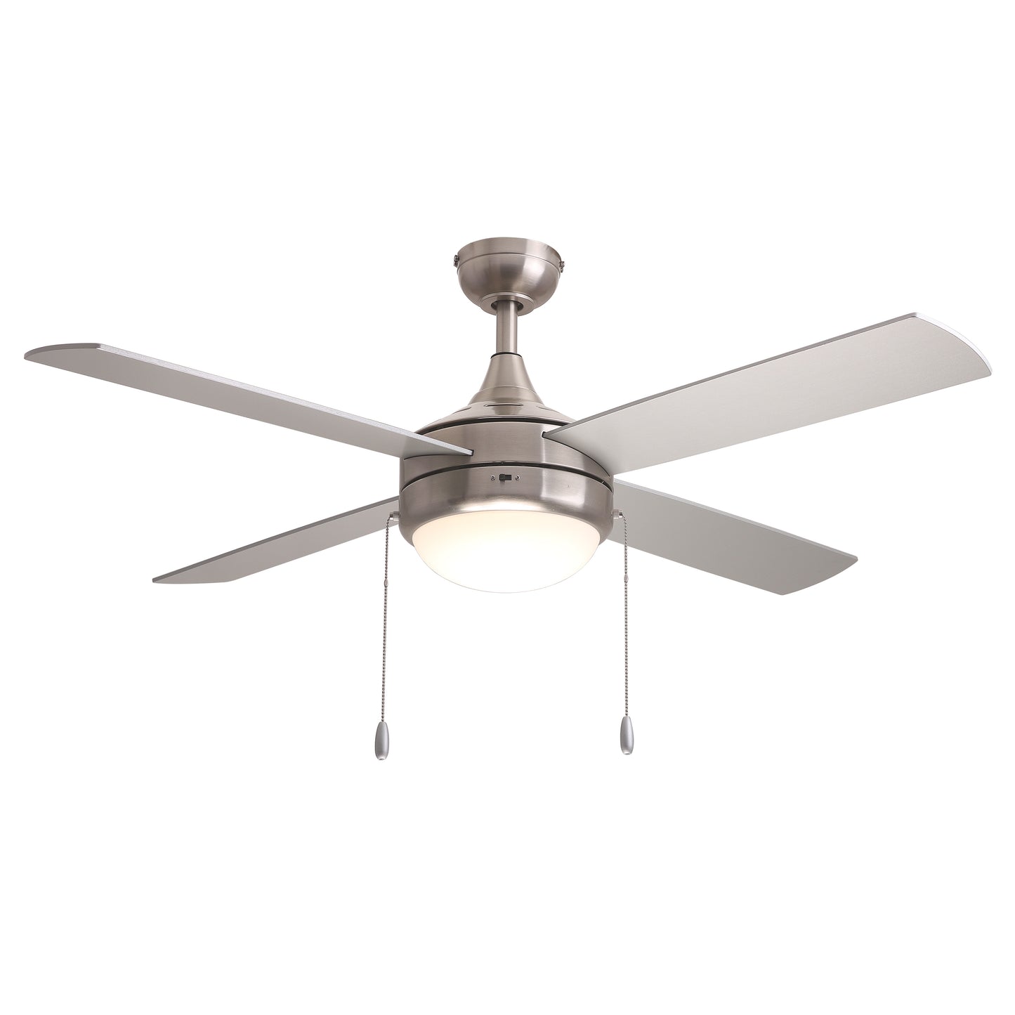 Quattro 52" 4-Blade Fan w Pull Chain Satin Nickel by Maxim Lighting
