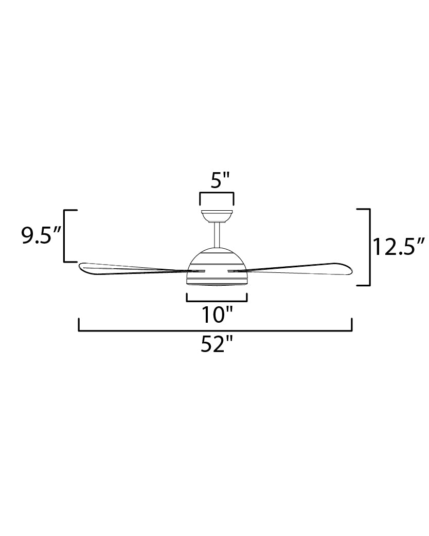 Cupola 52" Black LED Fan Black by Maxim Lighting