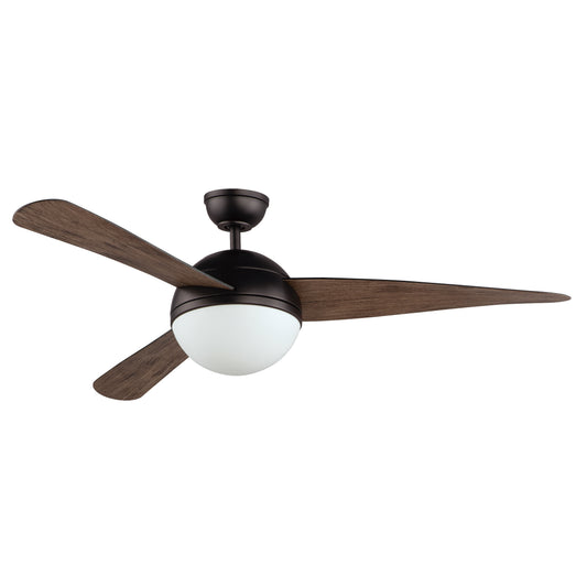 Cupola 52" Bronze Fan 2-Light LED Walnut Blades Oil Rubbed Bronze by Maxim Lighting