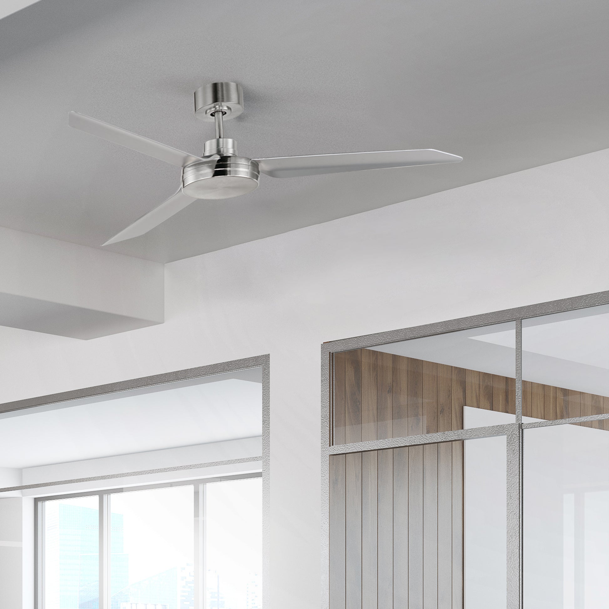 Ultra Slim 52" Outdoor Fan Nickel Satin Nickel by Maxim Lighting