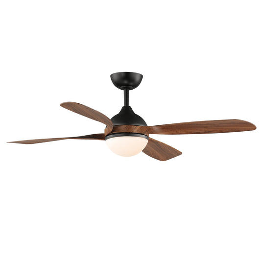 Bola 52" Indoor Fan w LED Light Kit Walnut/Black by Maxim Lighting