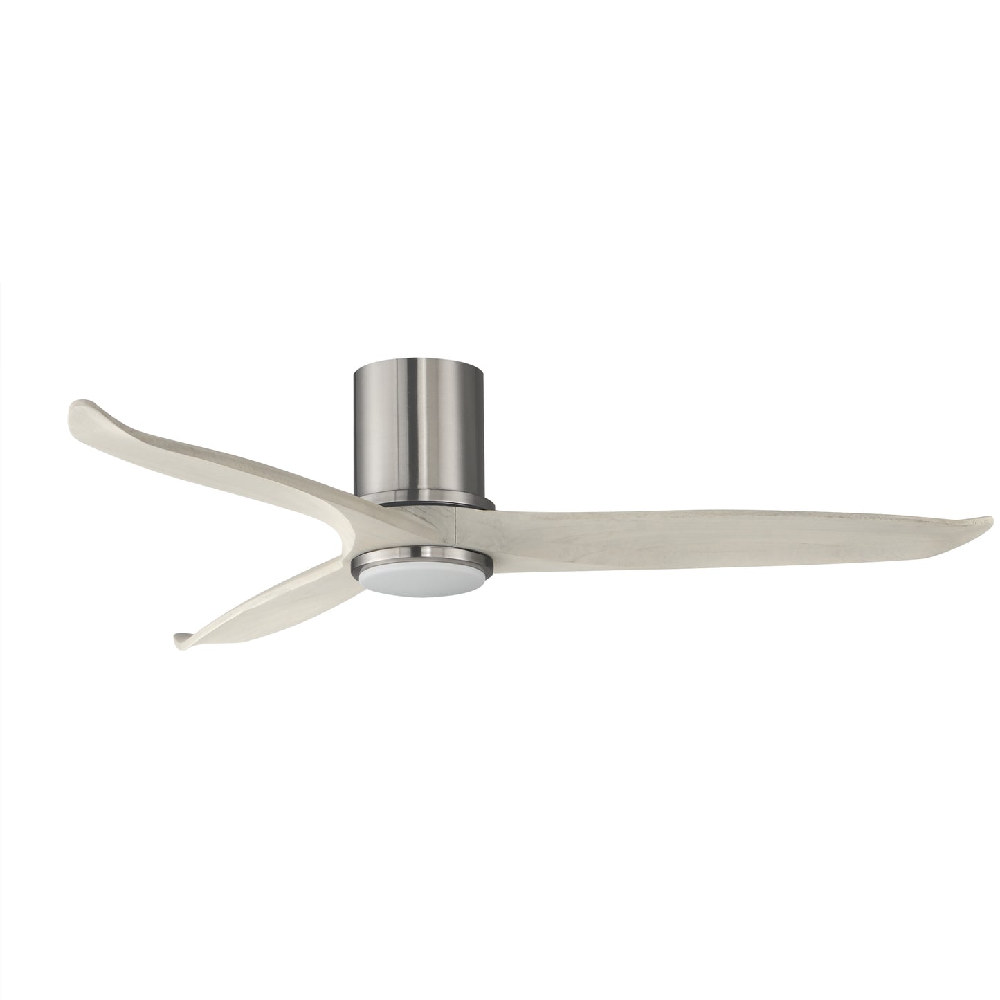 Woodwind 52" Solid Wood Blade Hugger Fan w LED Satin Nickel by Maxim Lighting