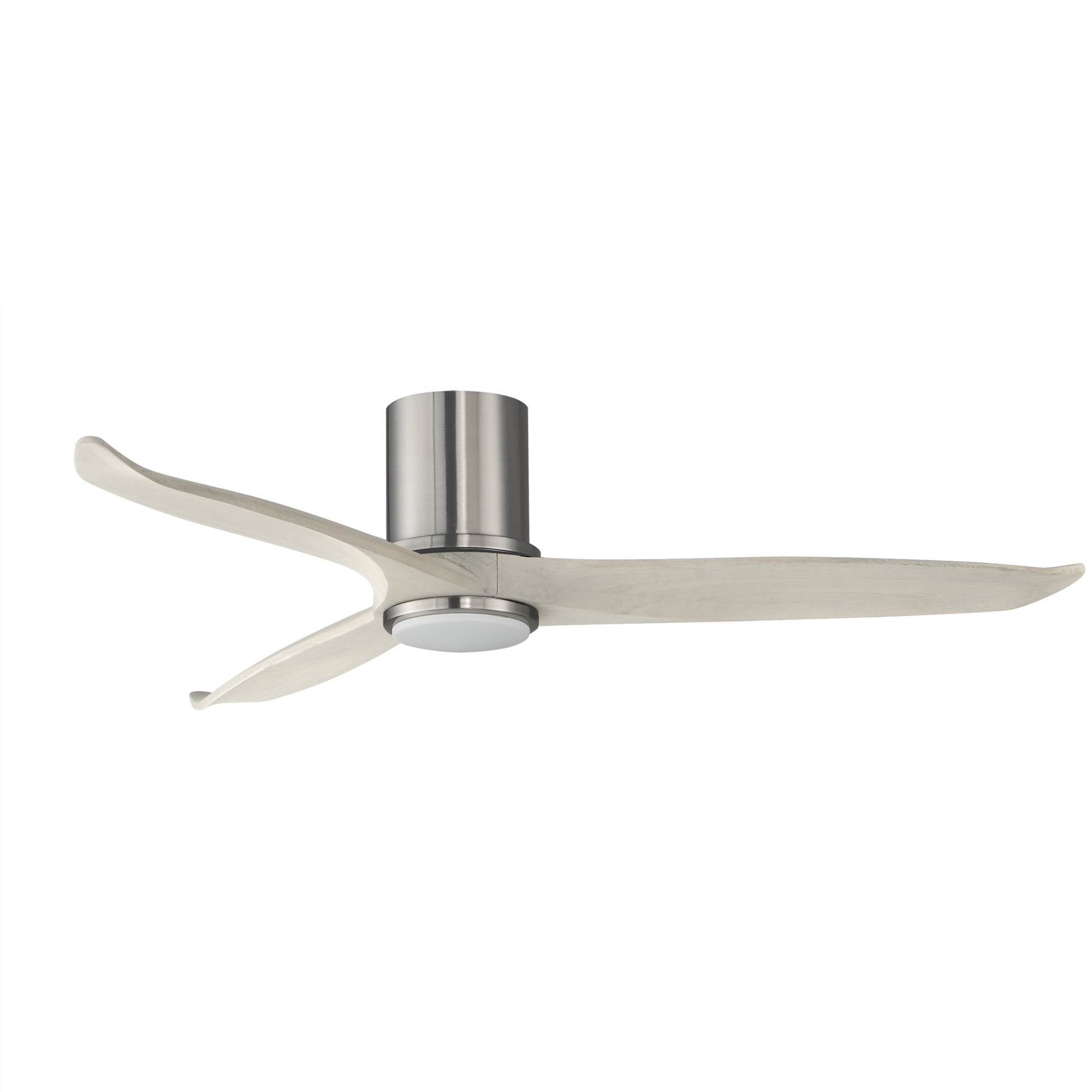 Woodwind 52" Solid Wood Blade Hugger Fan w LED Satin Nickel by Maxim Lighting