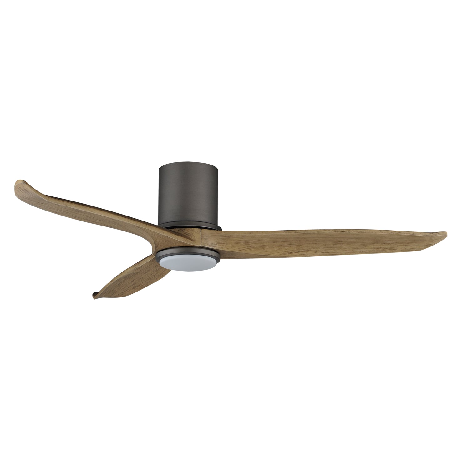 Woodwind 52" Solid Wood Blade Hugger Fan w LED Charcoal Bronze by Maxim Lighting