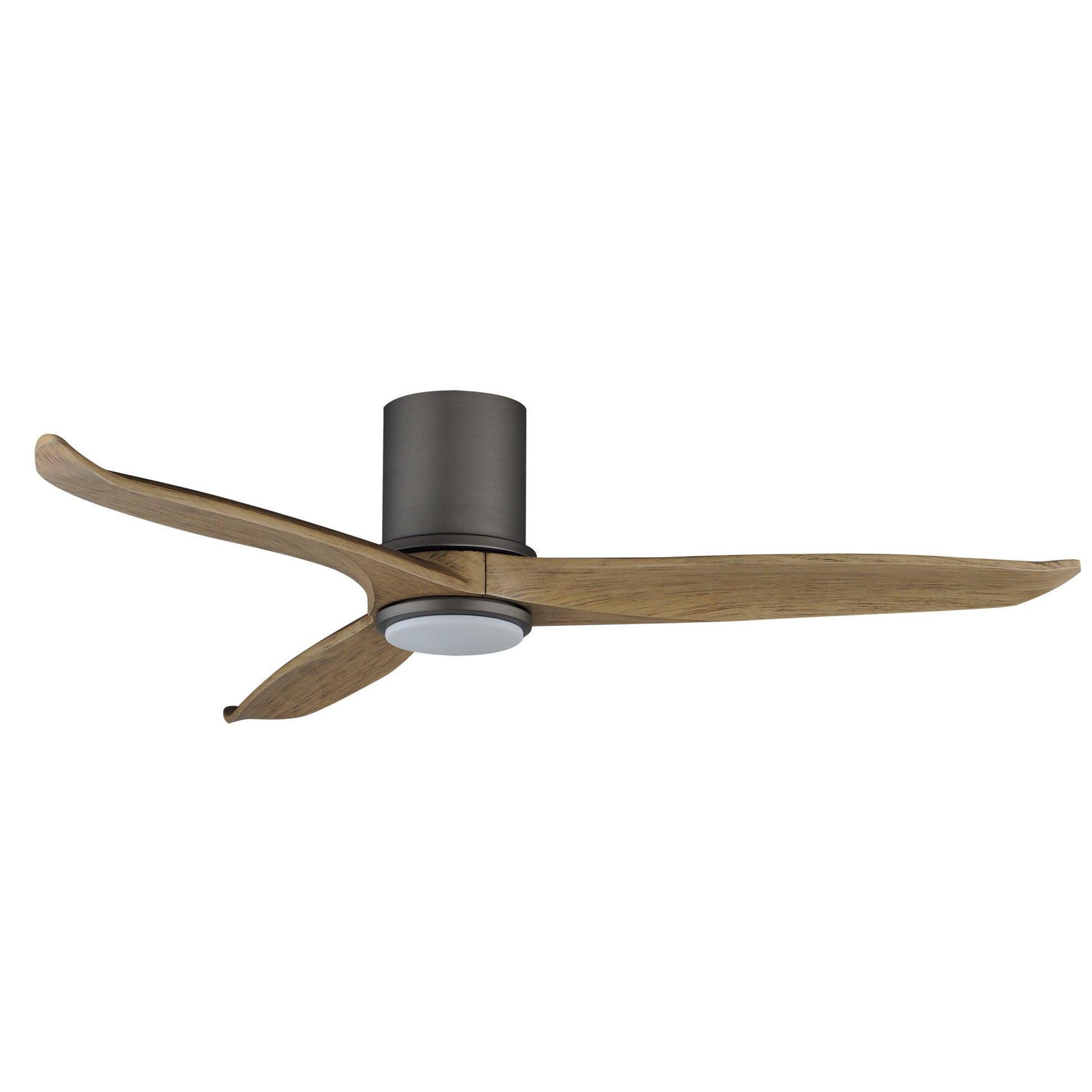 Woodwind 52" Solid Wood Blade Hugger Fan w LED Charcoal Bronze by Maxim Lighting