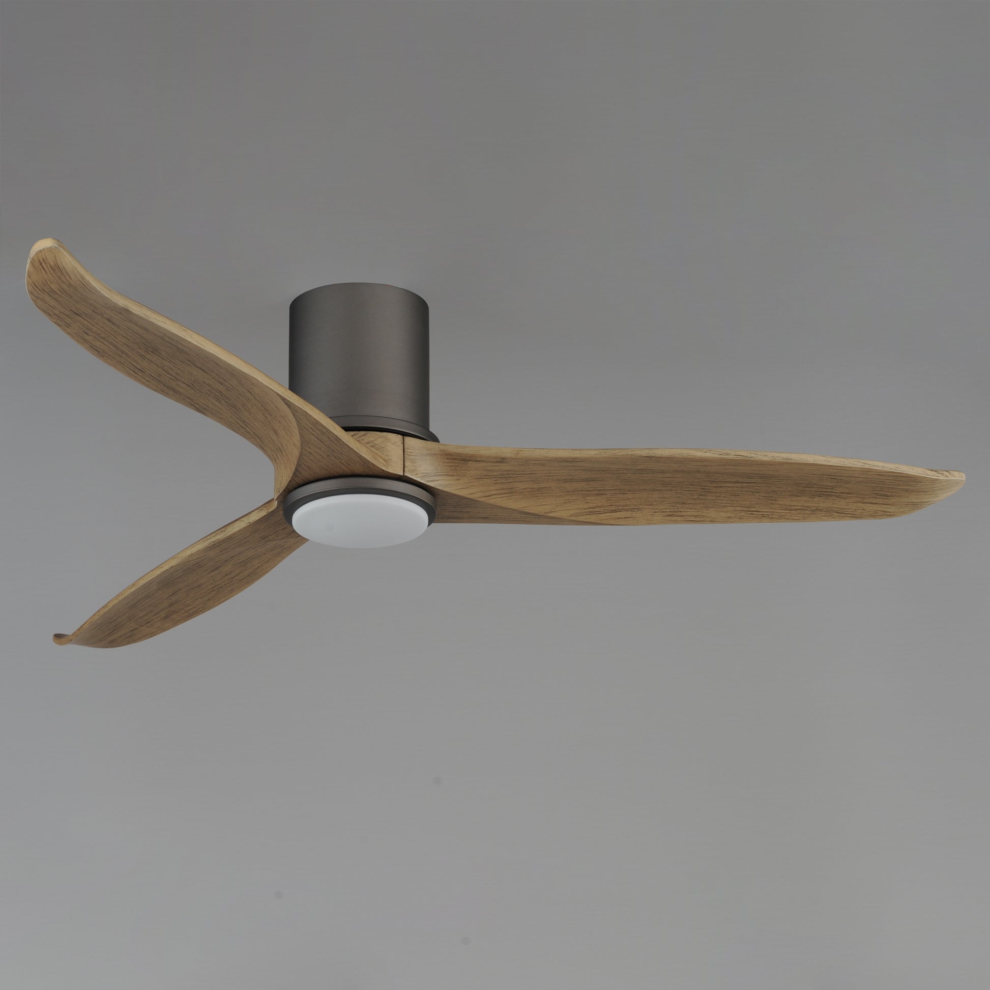 Woodwind 52" Solid Wood Blade Hugger Fan w LED Charcoal Bronze by Maxim Lighting