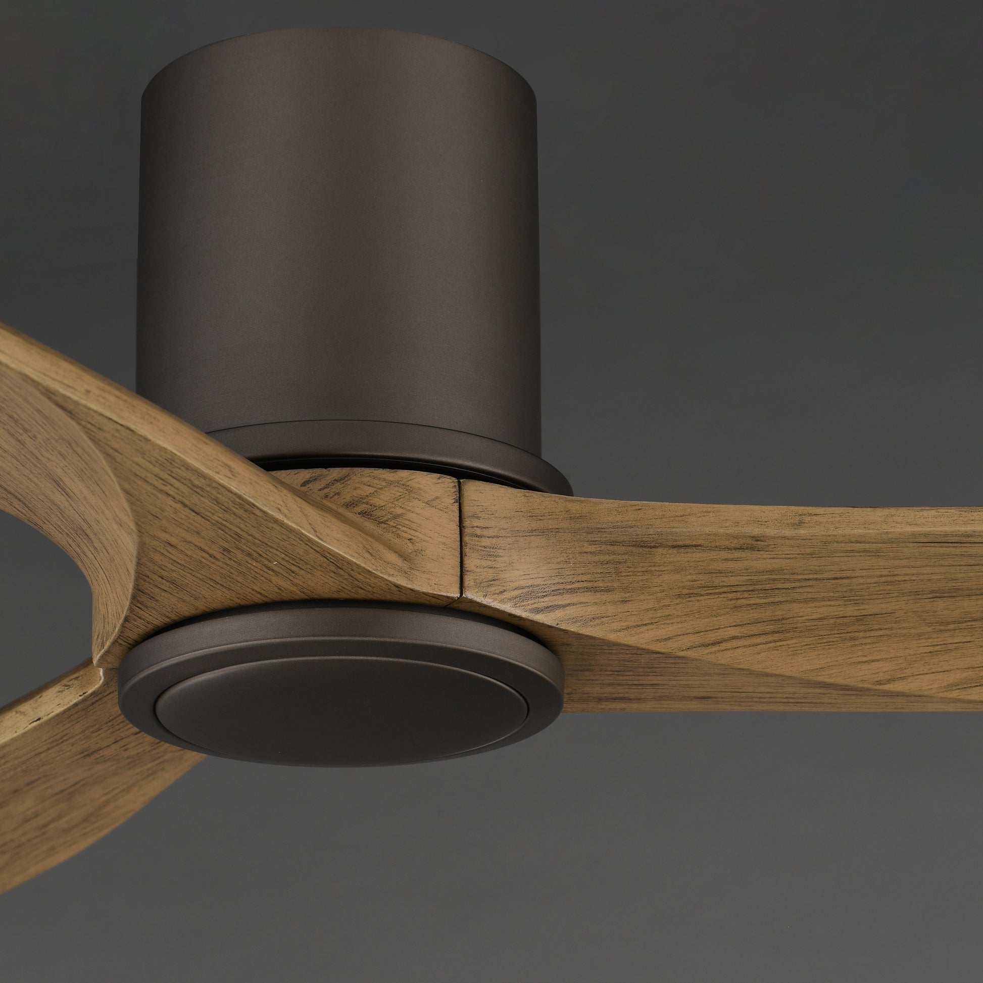 Woodwind 52" Solid Wood Blade Hugger Fan w LED Charcoal Bronze by Maxim Lighting