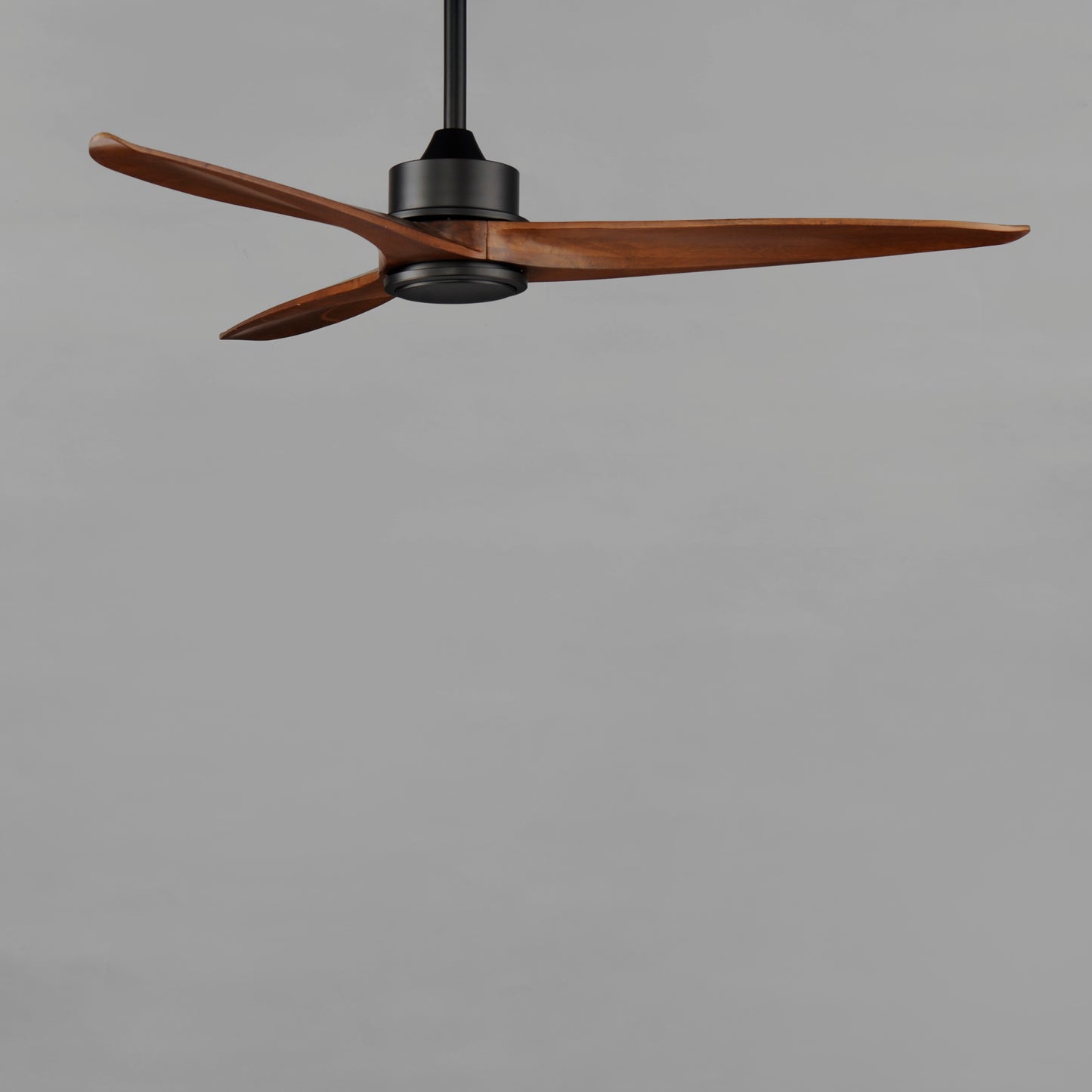 Woodwind 52" Solid Wood Blade Fan w LED Light Kit Black by Maxim Lighting