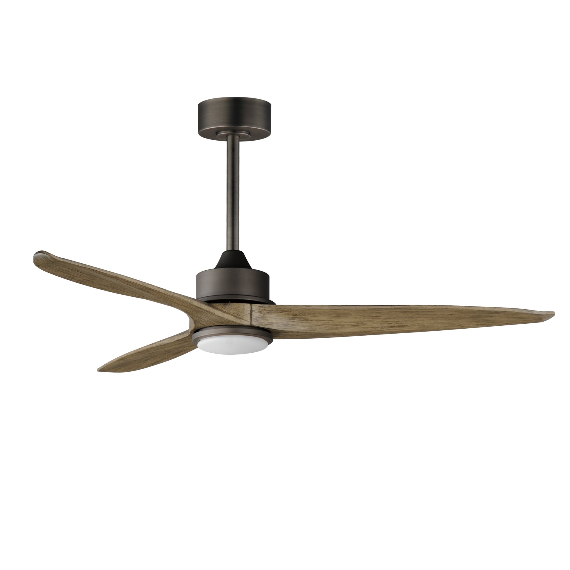 Woodwind 52" Solid Wood Blade Fan w LED Light Kit Charcoal Bronze by Maxim Lighting