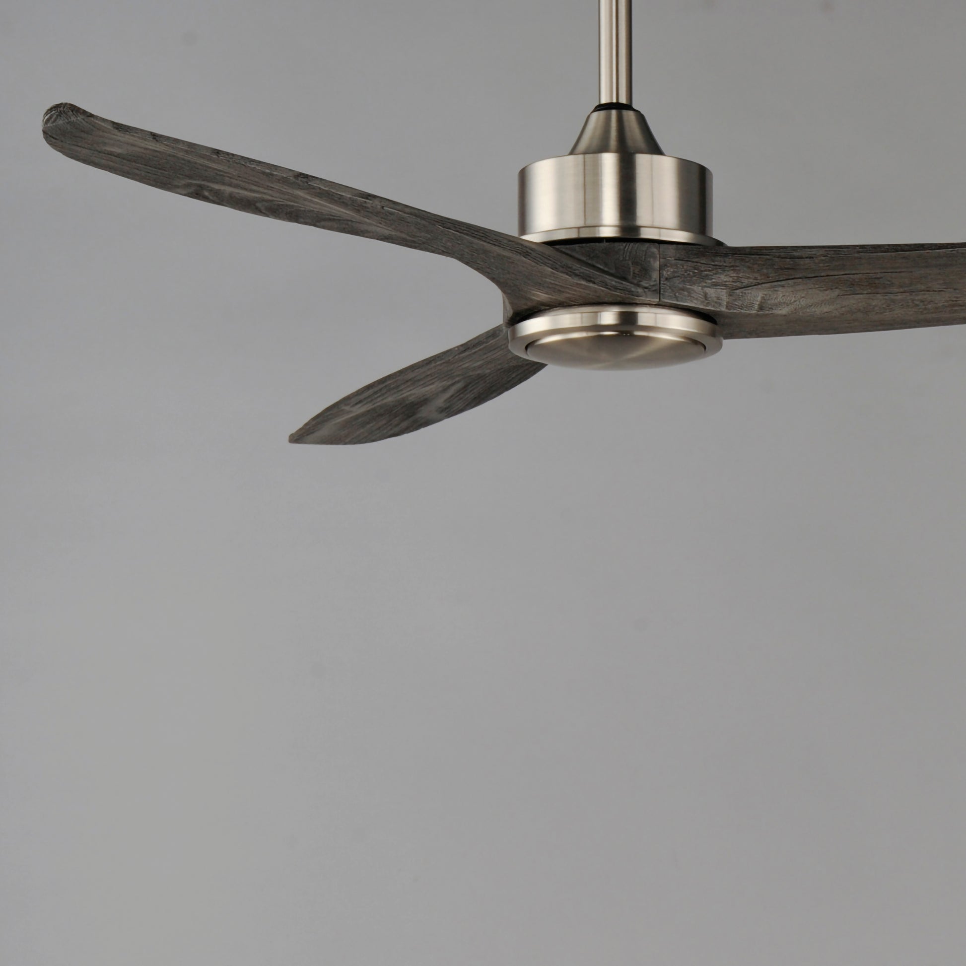 Woodwind 52" Solid Wood Blade Fan w LED Light Kit Satin Nickel by Maxim Lighting