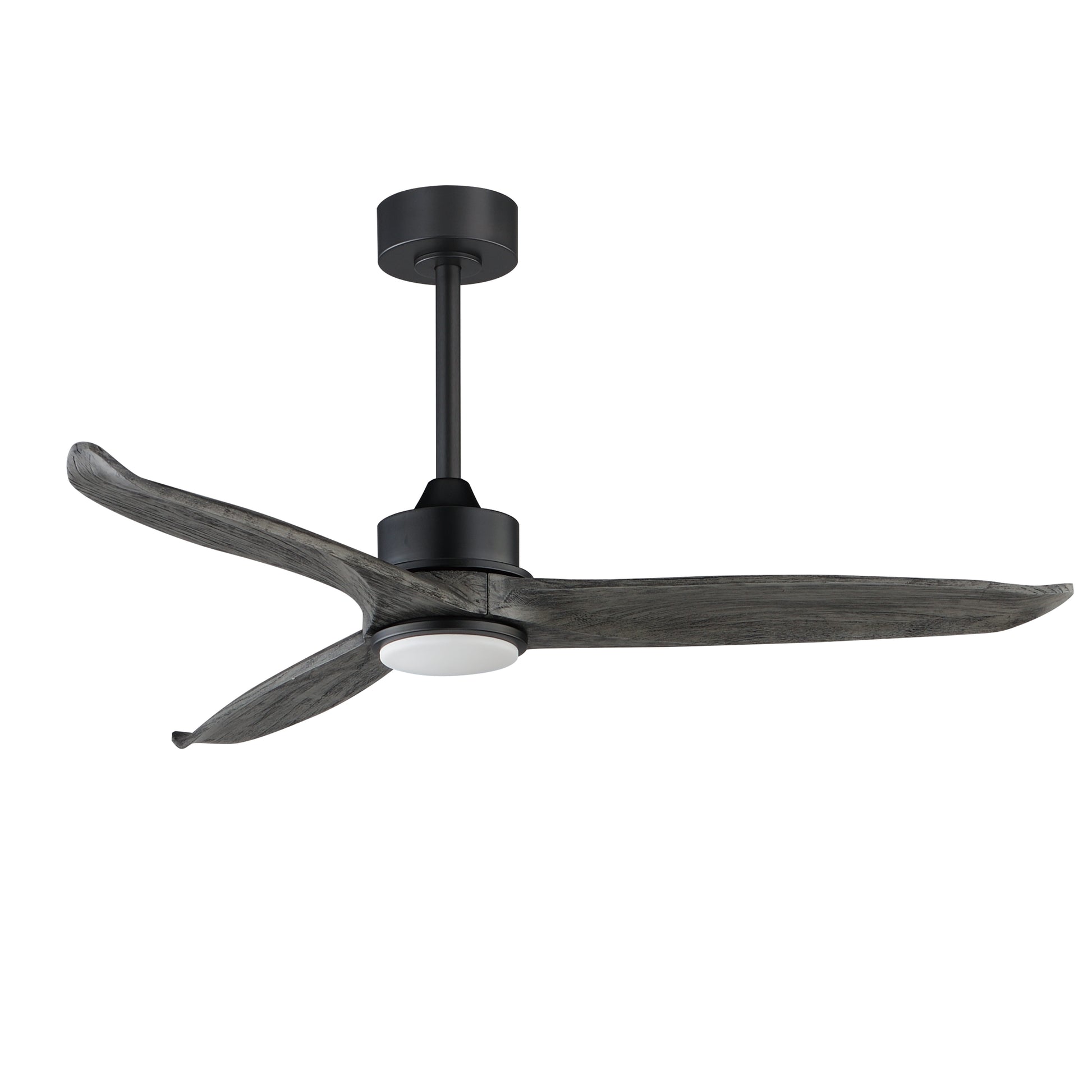Woodwind 52" Solid Wood Blade Fan w LED Light Kit Black by Maxim Lighting