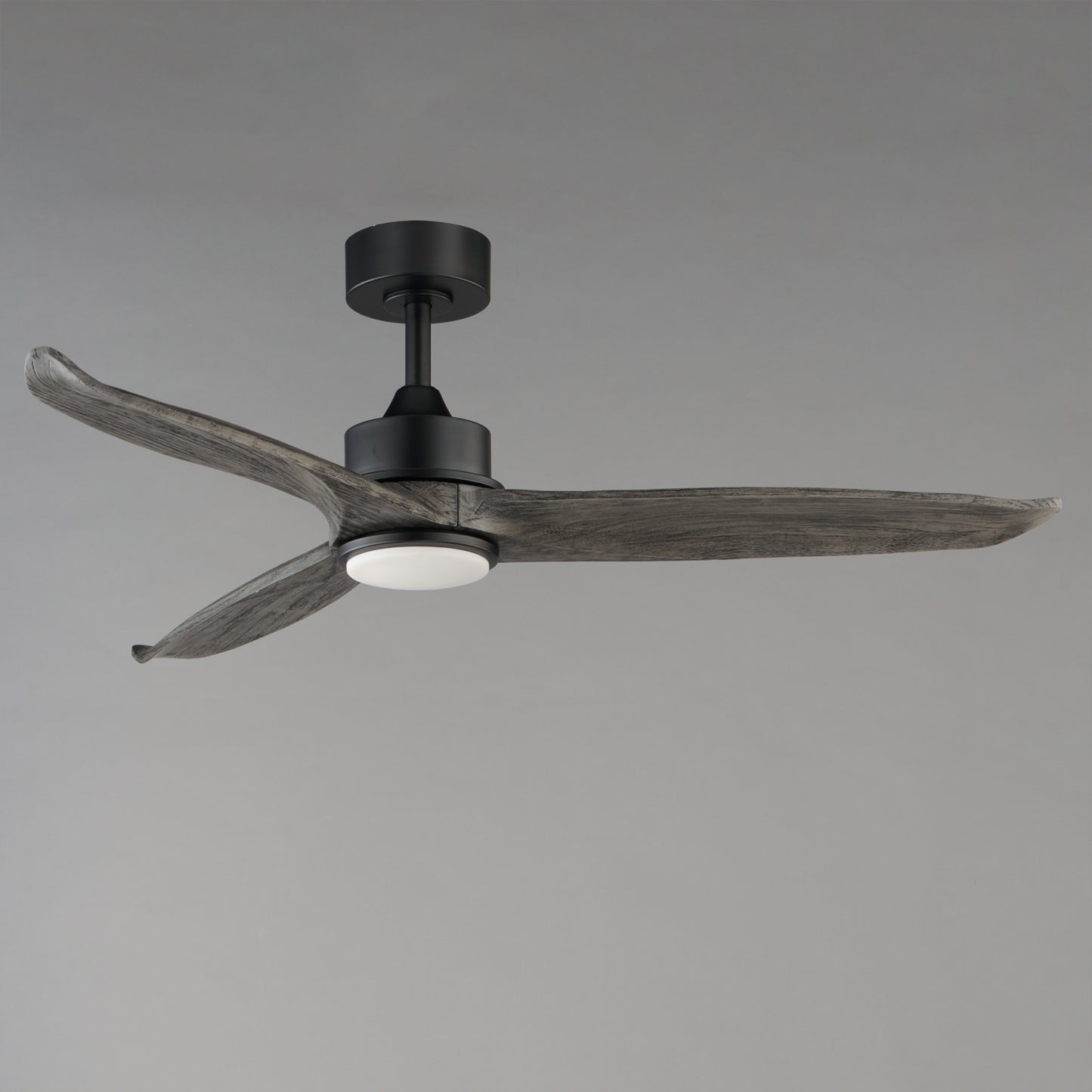 Woodwind 52" Solid Wood Blade Fan w LED Light Kit Black by Maxim Lighting