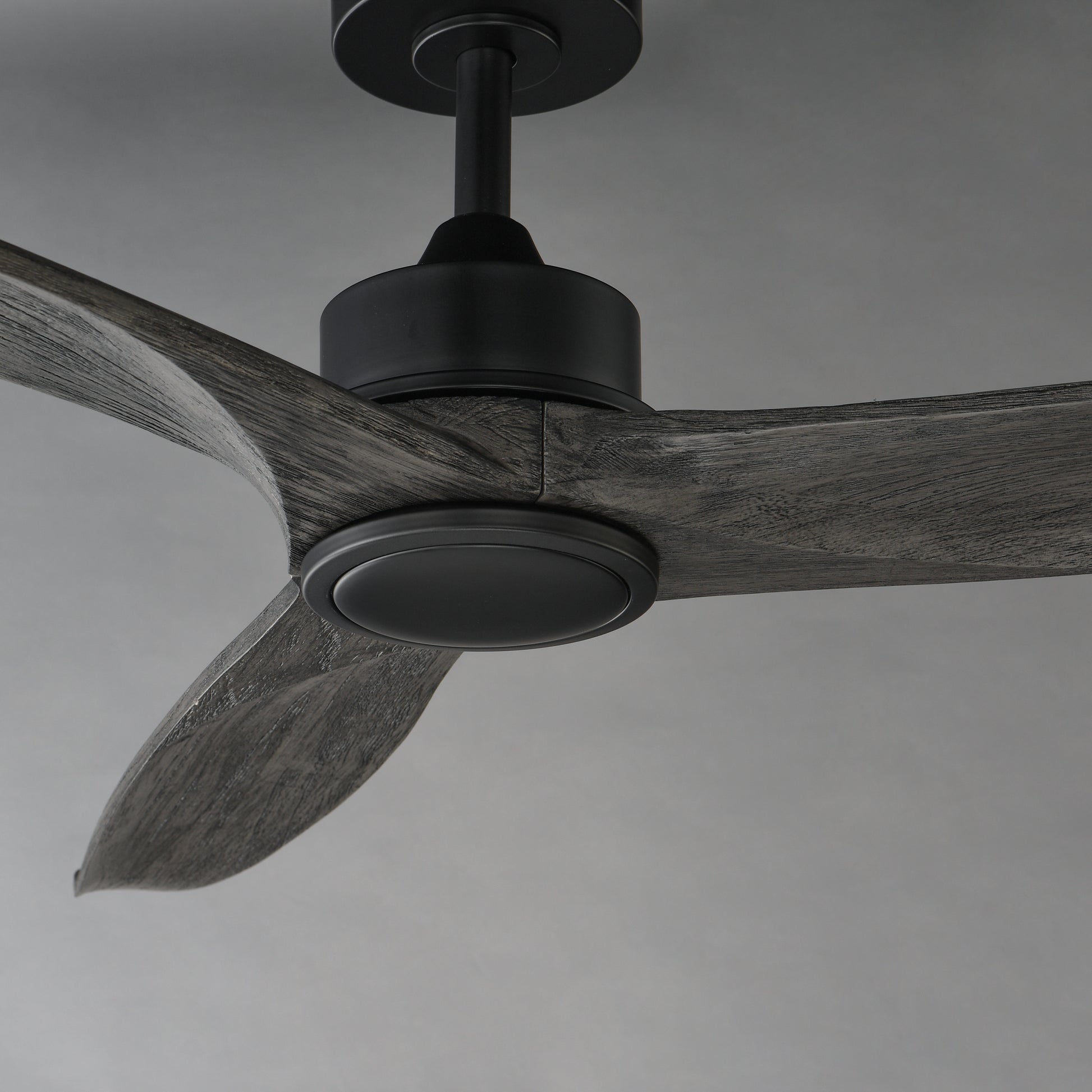 Woodwind 52" Solid Wood Blade Fan w LED Light Kit Black by Maxim Lighting