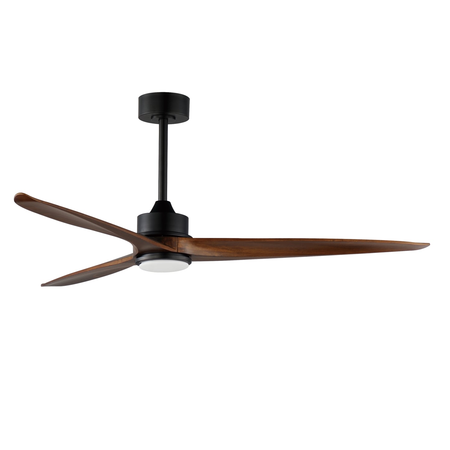 Woodwind 72" Solid Wood Blade Fan w LED Light Kit Black by Maxim Lighting