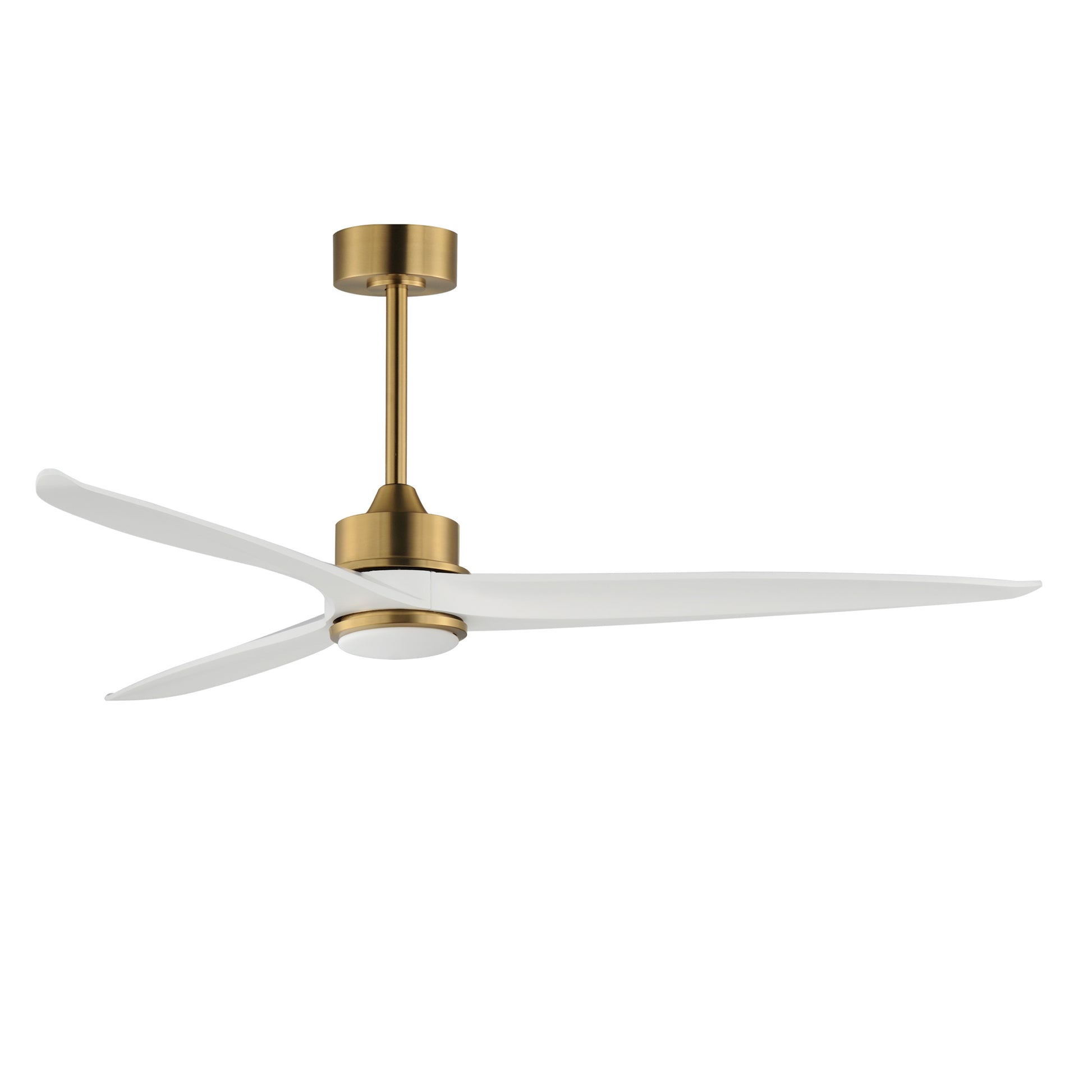 Woodwind 72" Solid Wood Blade Fan w LED Light Kit Natural Aged Brass by Maxim Lighting