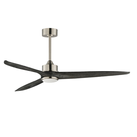 Woodwind 72" Solid Wood Blade Fan w LED Light Kit Satin Nickel by Maxim Lighting