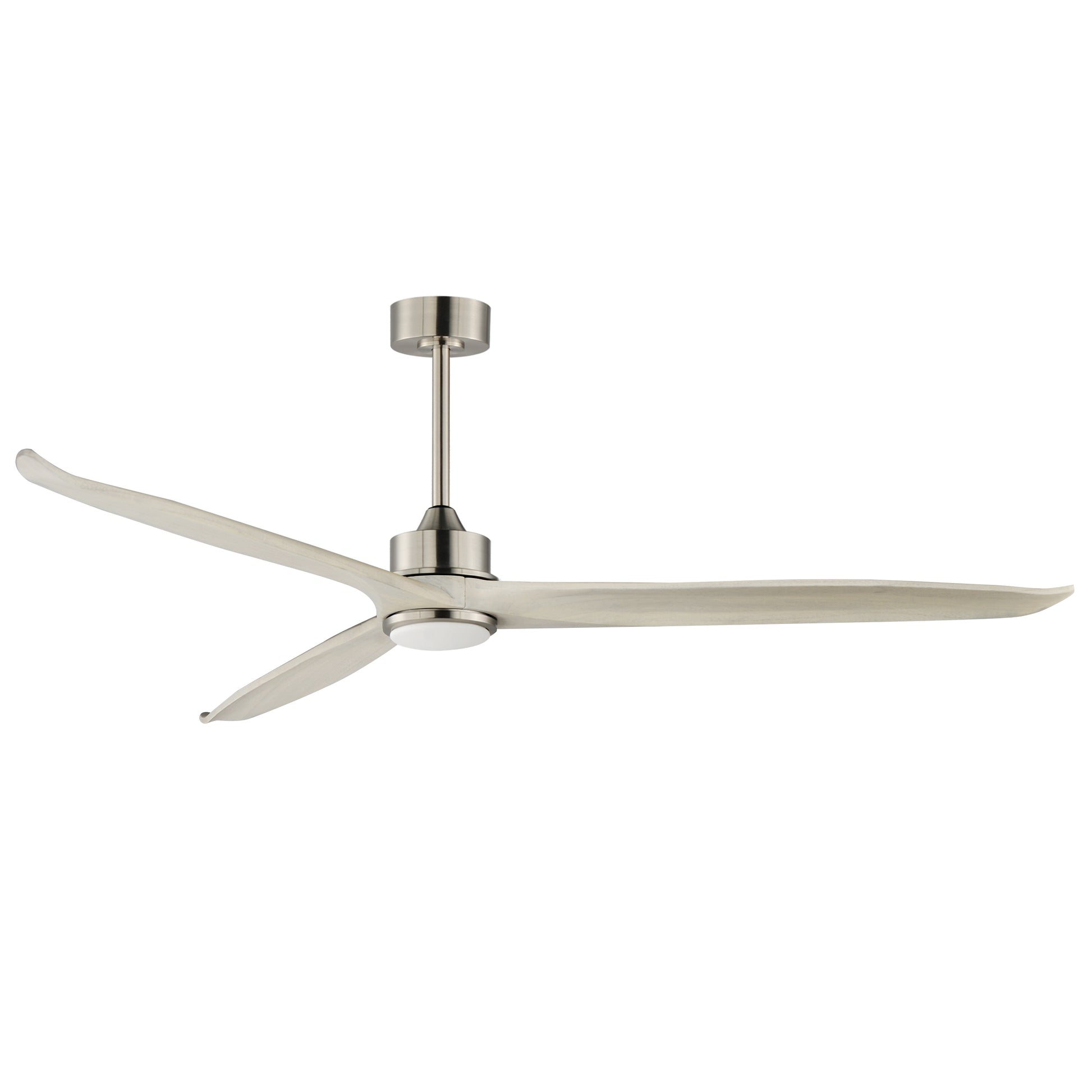 Woodwind 72" Solid Wood Blade Fan w LED Satin Nickel by Maxim Lighting