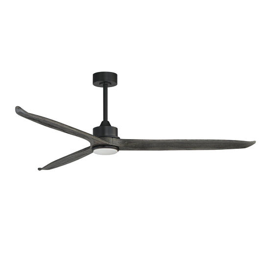 Woodwind 72" Solid Wood Blade Fan w LED Black by Maxim Lighting