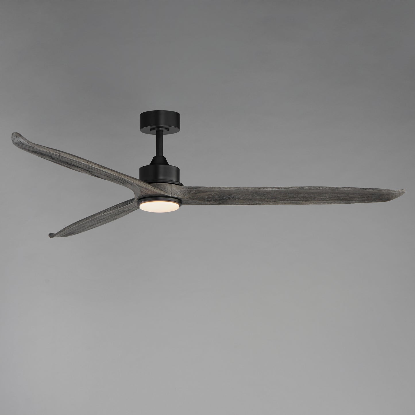 Woodwind 72" Solid Wood Blade Fan w LED Black by Maxim Lighting