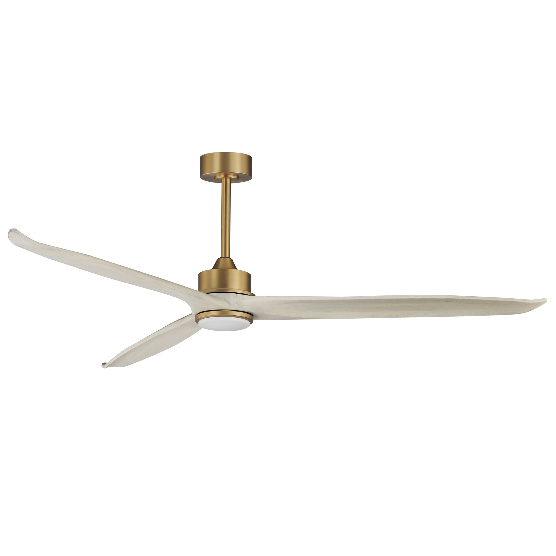 Woodwind 72" Solid Wood Blade Fan w LED Natural Aged Brass by Maxim Lighting