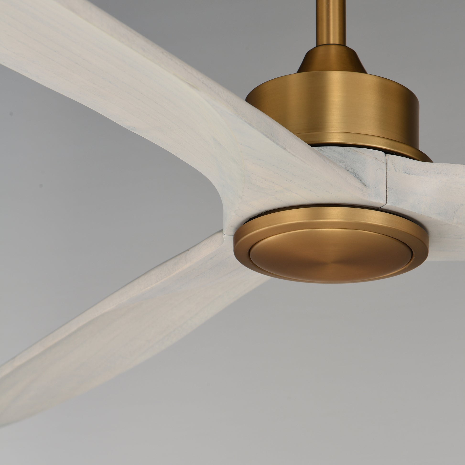 Woodwind 72" Solid Wood Blade Fan w LED Natural Aged Brass by Maxim Lighting