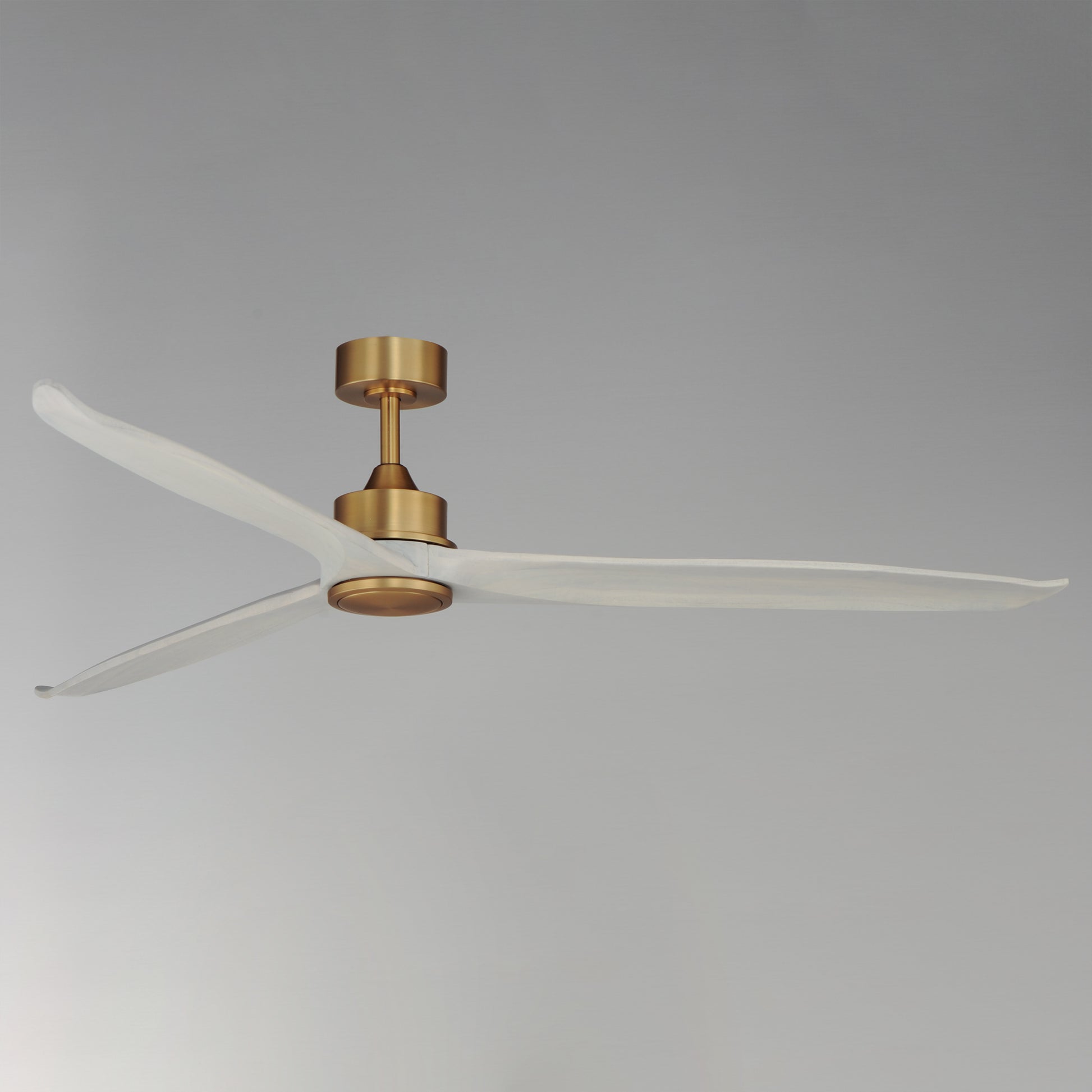 Woodwind 72" Solid Wood Blade Fan w LED Natural Aged Brass by Maxim Lighting