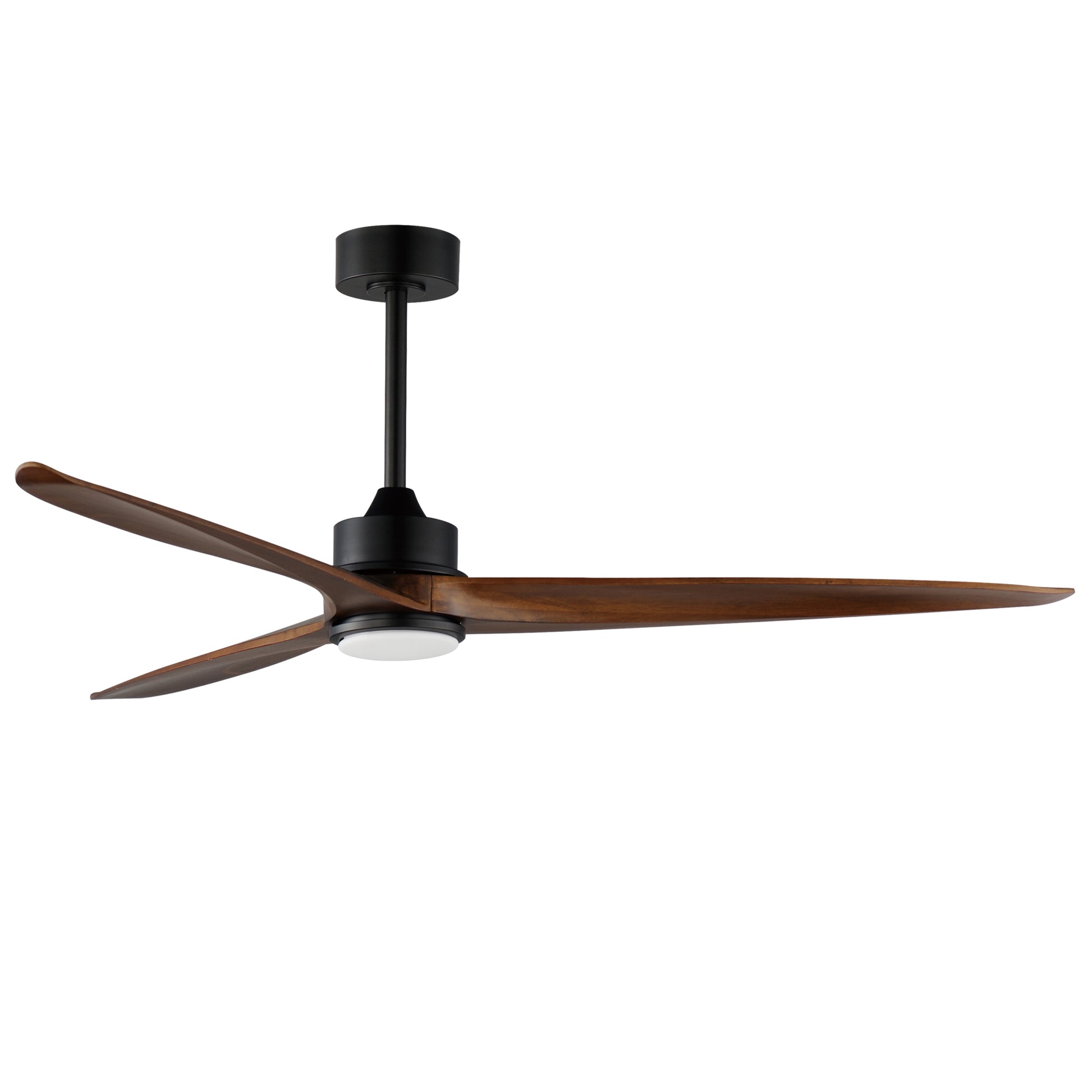 Woodwind 80" Solid Wood Blade Fan W LED Light Kit Black by Maxim Lighting