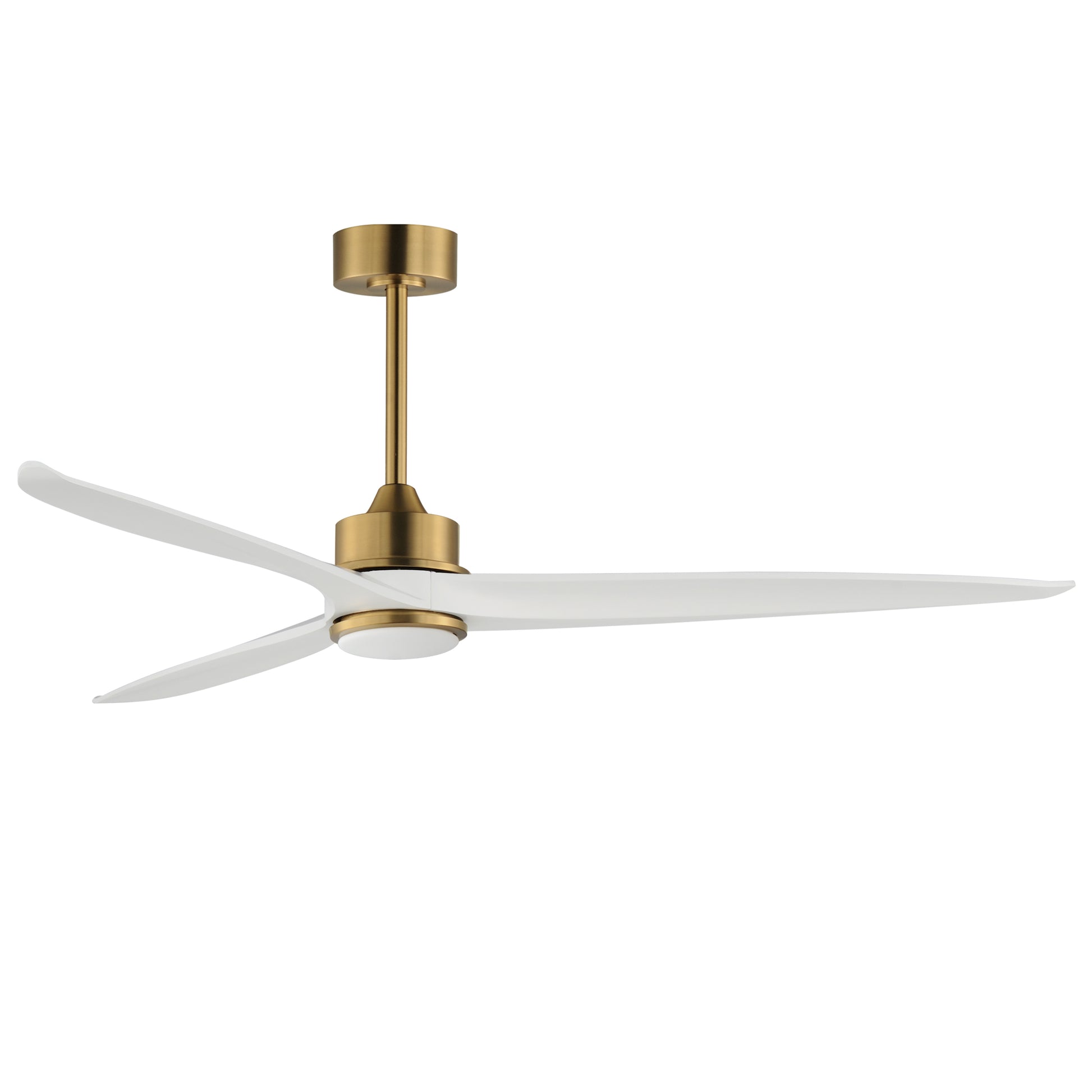 Woodwind 80" Solid Wood Blade Fan W LED Light Kit Natural Aged Brass by Maxim Lighting