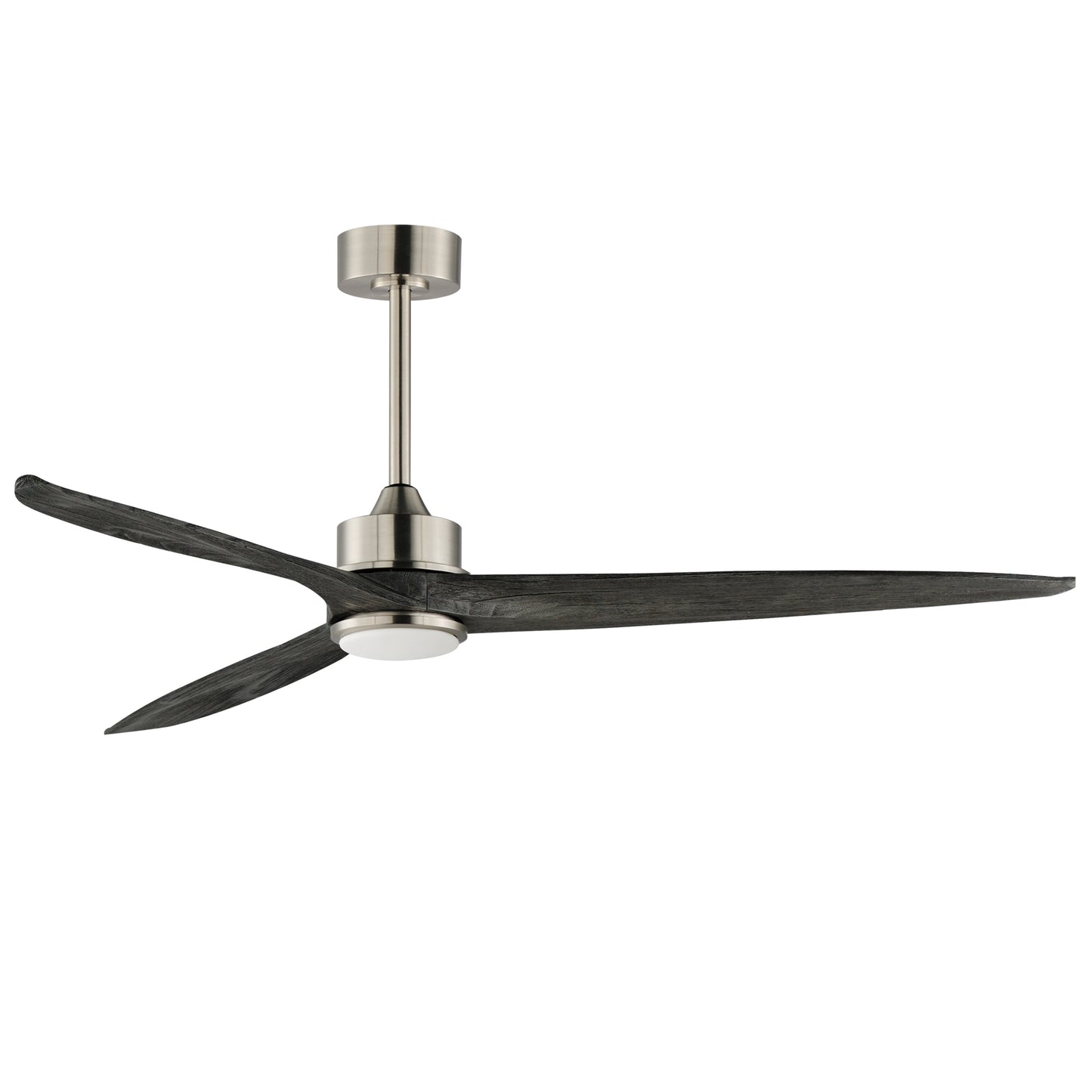 Woodwind 80" Solid Wood Blade Fan W LED Light Kit Satin Nickel by Maxim Lighting