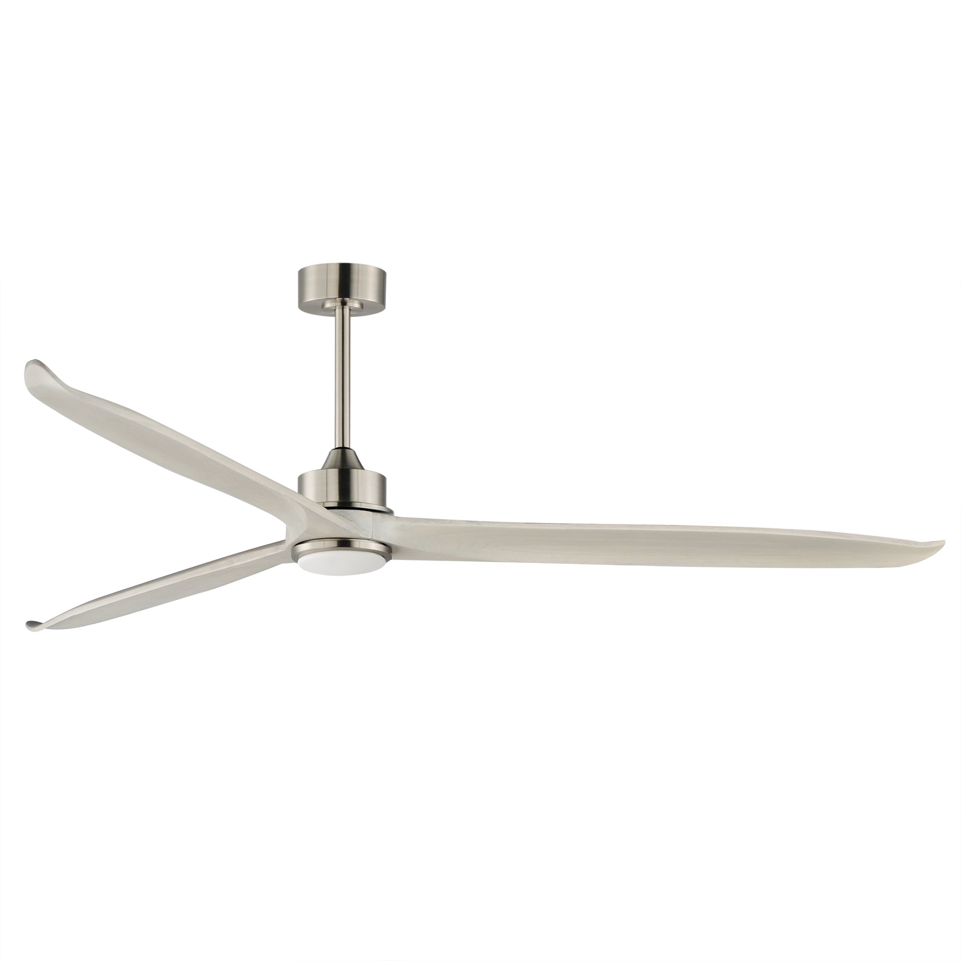 Woodwind 80" Solid Wood Blade Fan W LED Satin Nickel by Maxim Lighting