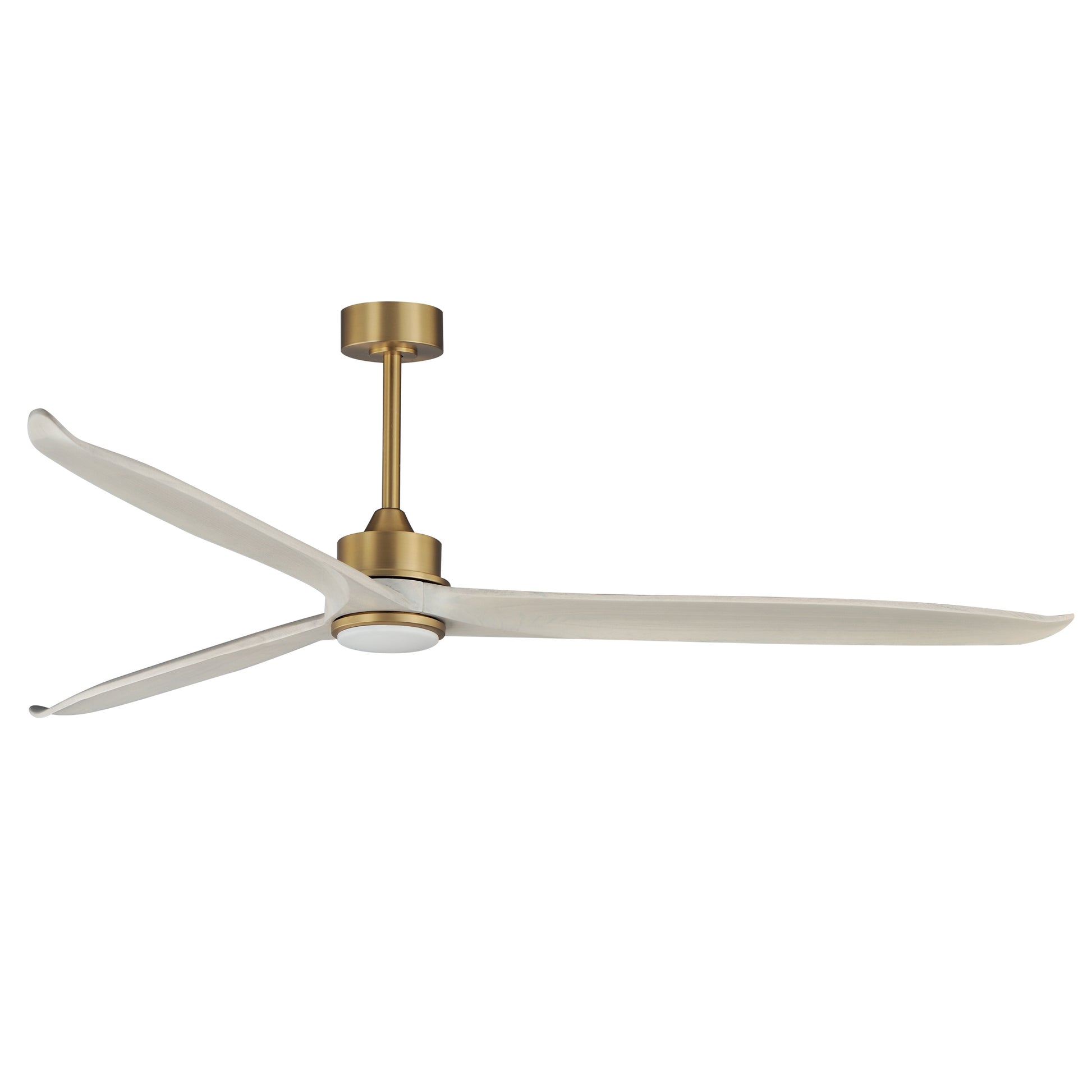 Woodwind 80" Solid Wood Blade Fan W LED Natural Aged Brass by Maxim Lighting