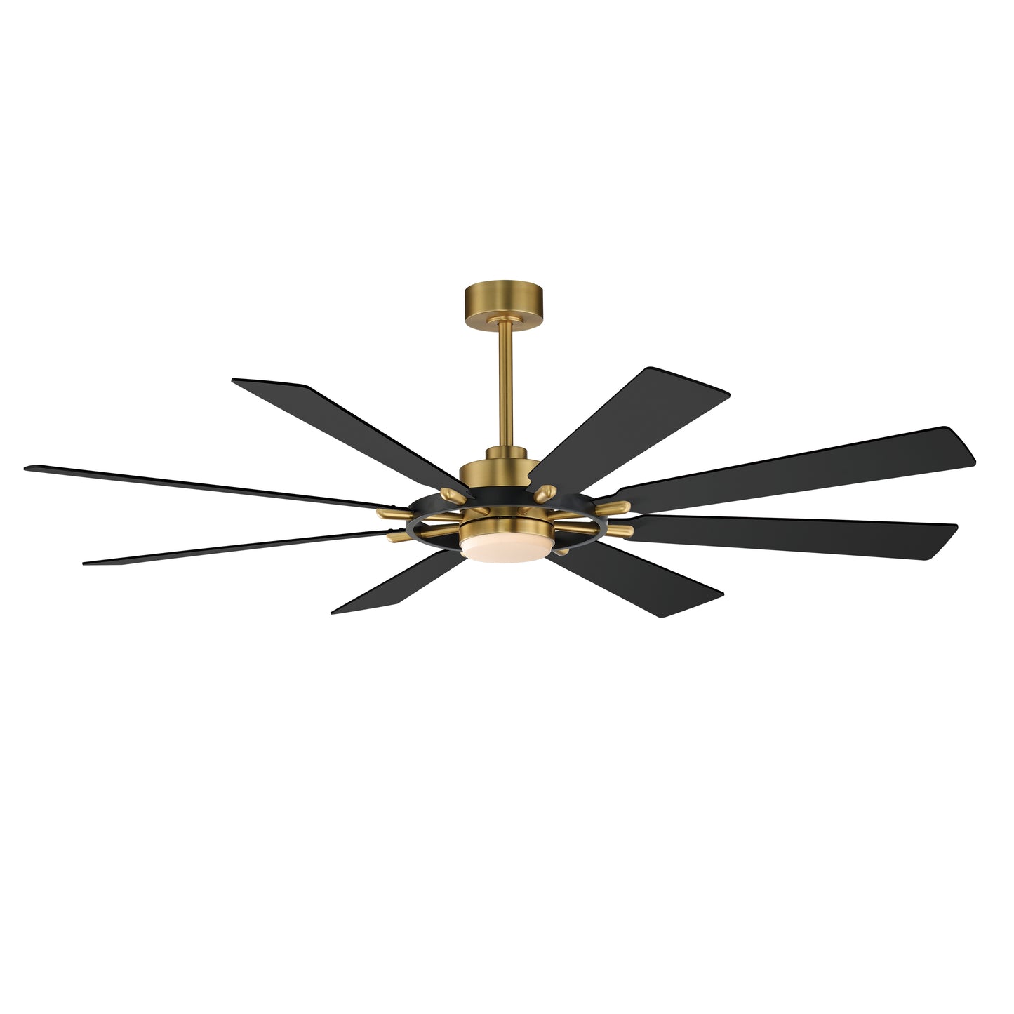 Helm 72" Indoor Fan w LED Light Kit Black/Natural Aged Brass by Maxim Lighting