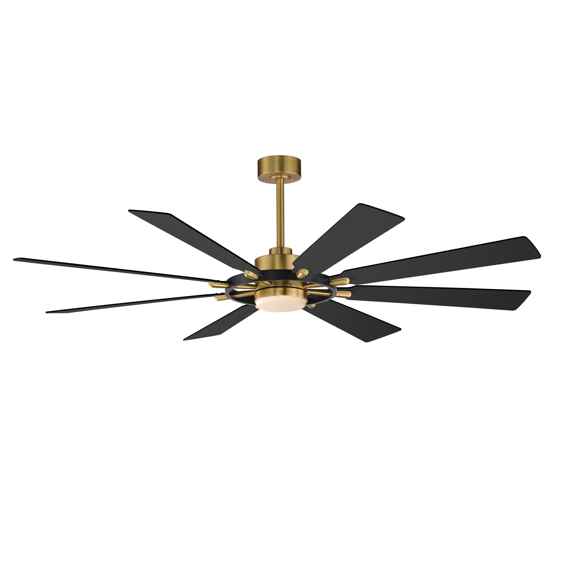 Helm 72" Indoor Fan w LED Light Kit Black/Natural Aged Brass by Maxim Lighting