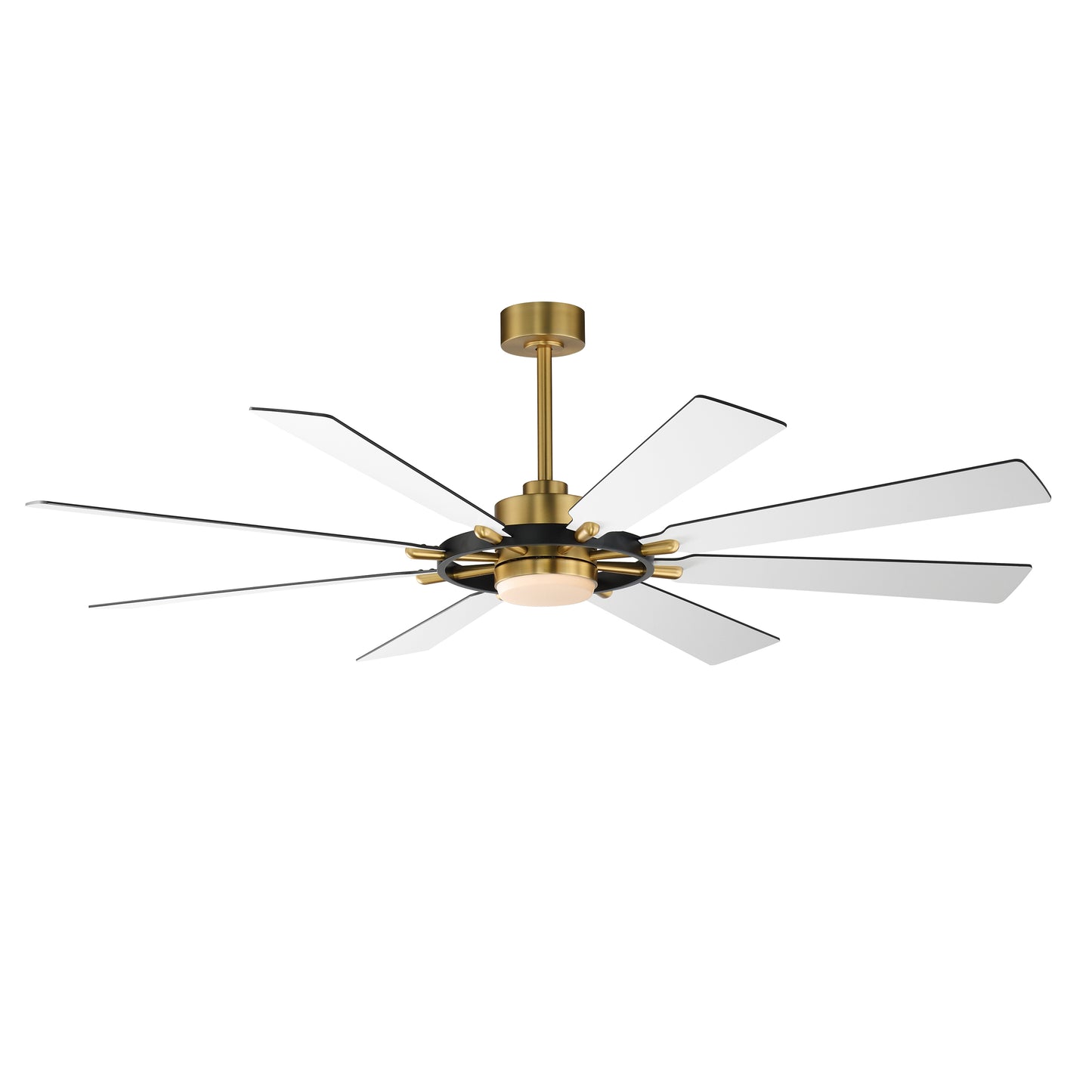 Helm 72" Indoor Fan w LED Light Kit Black/Natural Aged Brass by Maxim Lighting