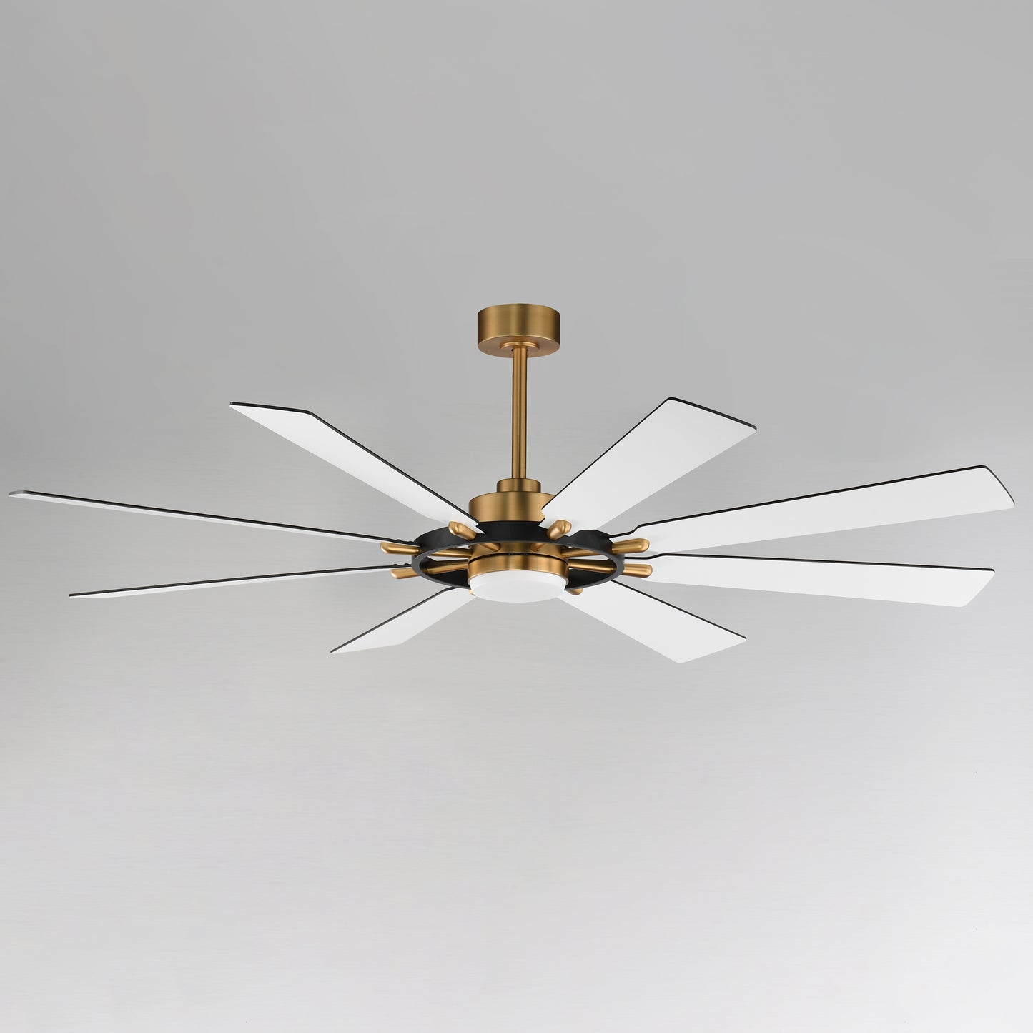 Helm 72" Indoor Fan w LED Light Kit Black/Natural Aged Brass by Maxim Lighting