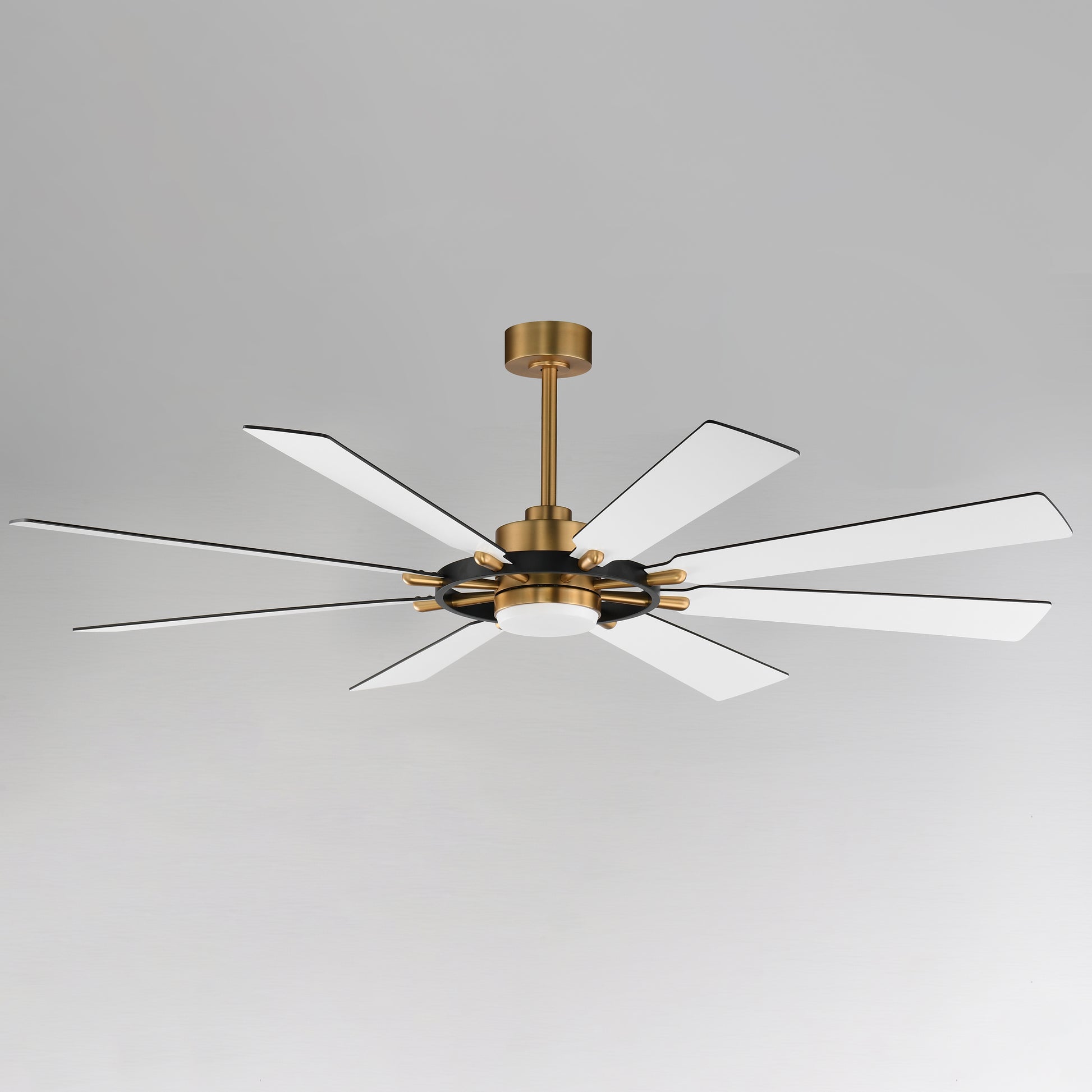 Helm 72" Indoor Fan w LED Light Kit Black/Natural Aged Brass by Maxim Lighting