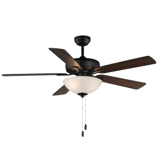 Super-Max 52" Ceiling Fan with 2-Light Kit Black by Maxim Lighting
