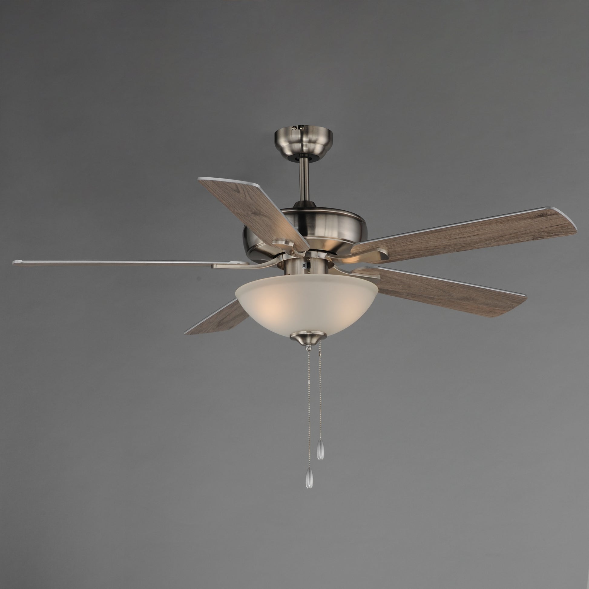 Super-Max 52" Ceiling Fan with 2-Light Kit Satin Nickel by Maxim Lighting