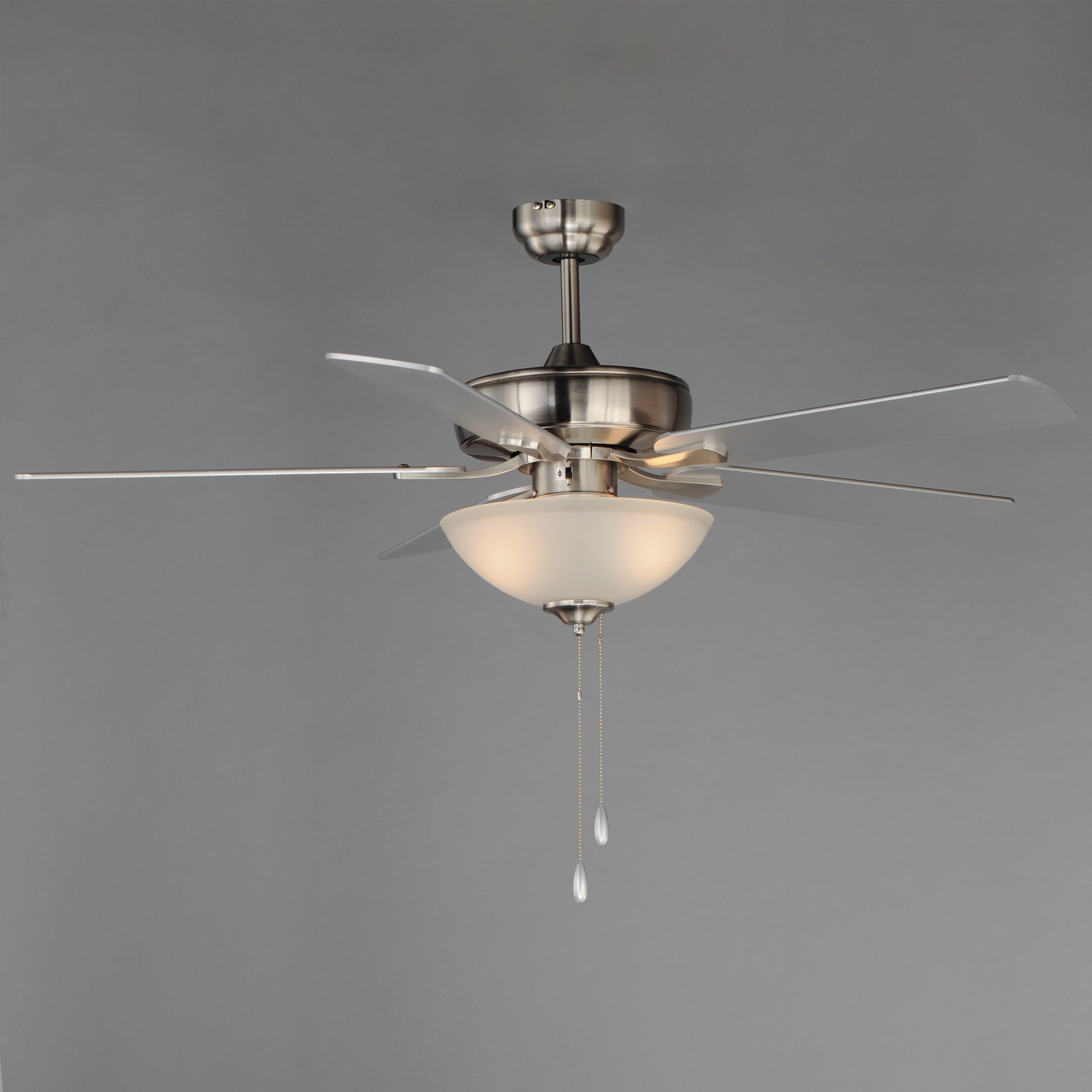 Super-Max 52" Ceiling Fan with 2-Light Kit Satin Nickel by Maxim Lighting