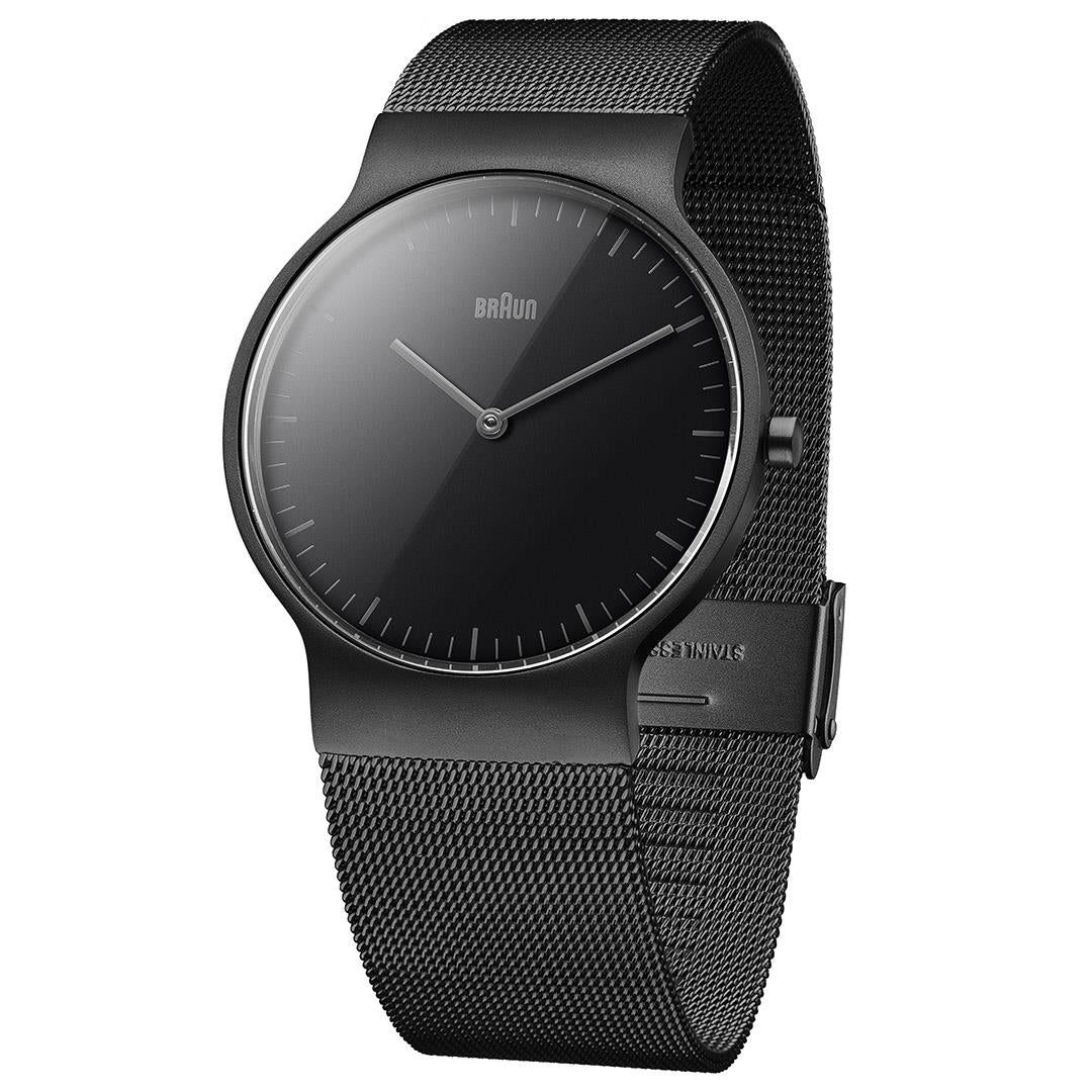Braun BN0211 Classic Slim Watch – Black Mesh – official product view 2